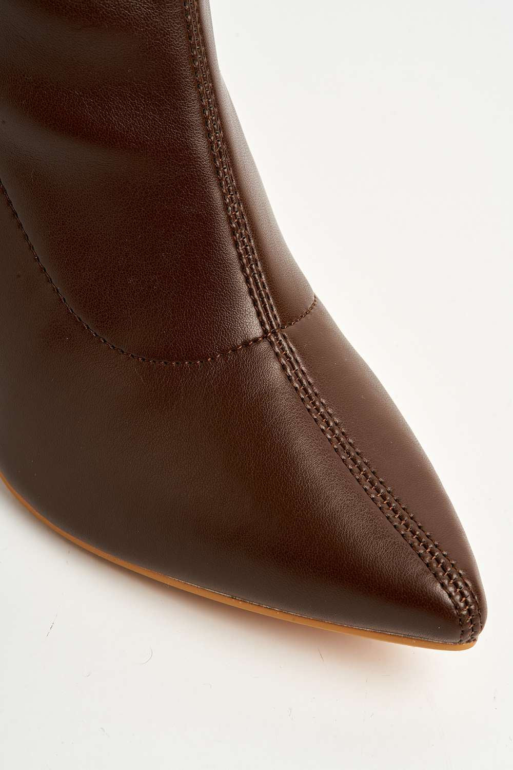 Aayat Pointed Toe Heeled Boots in Brown - Image 6