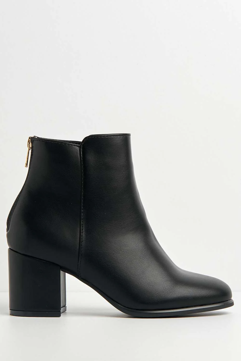 Airika Wide Fit Block Heel Ankle Boots in Black Matt - Image 5
