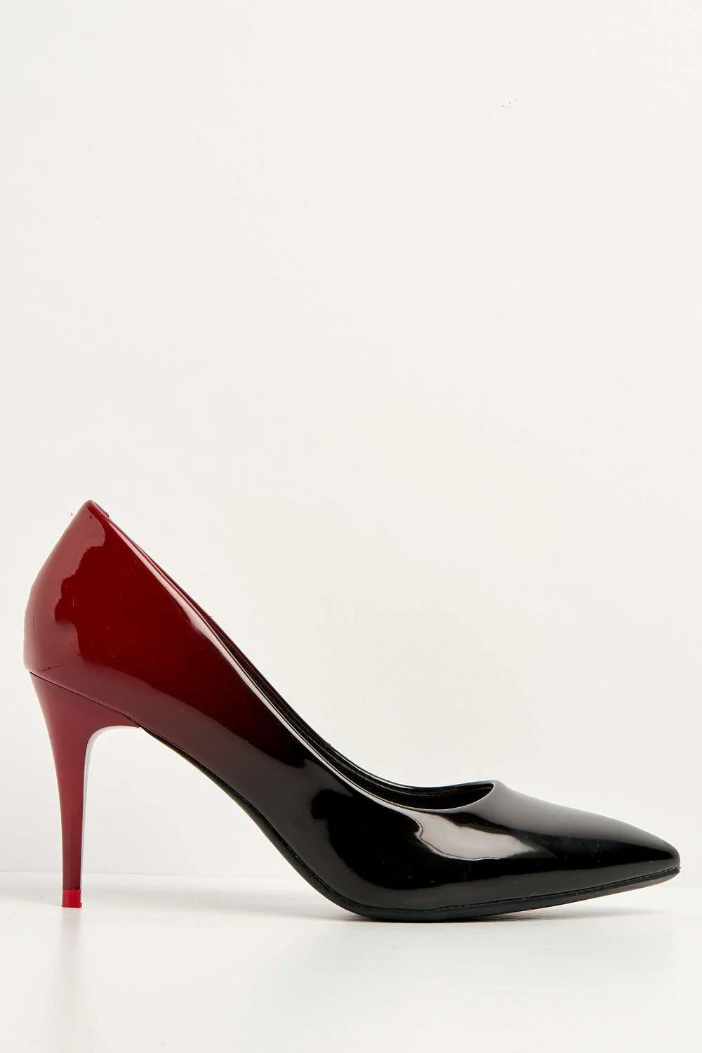 Alania 2 Tone Low Heel Court Shoe in Black - Image 4