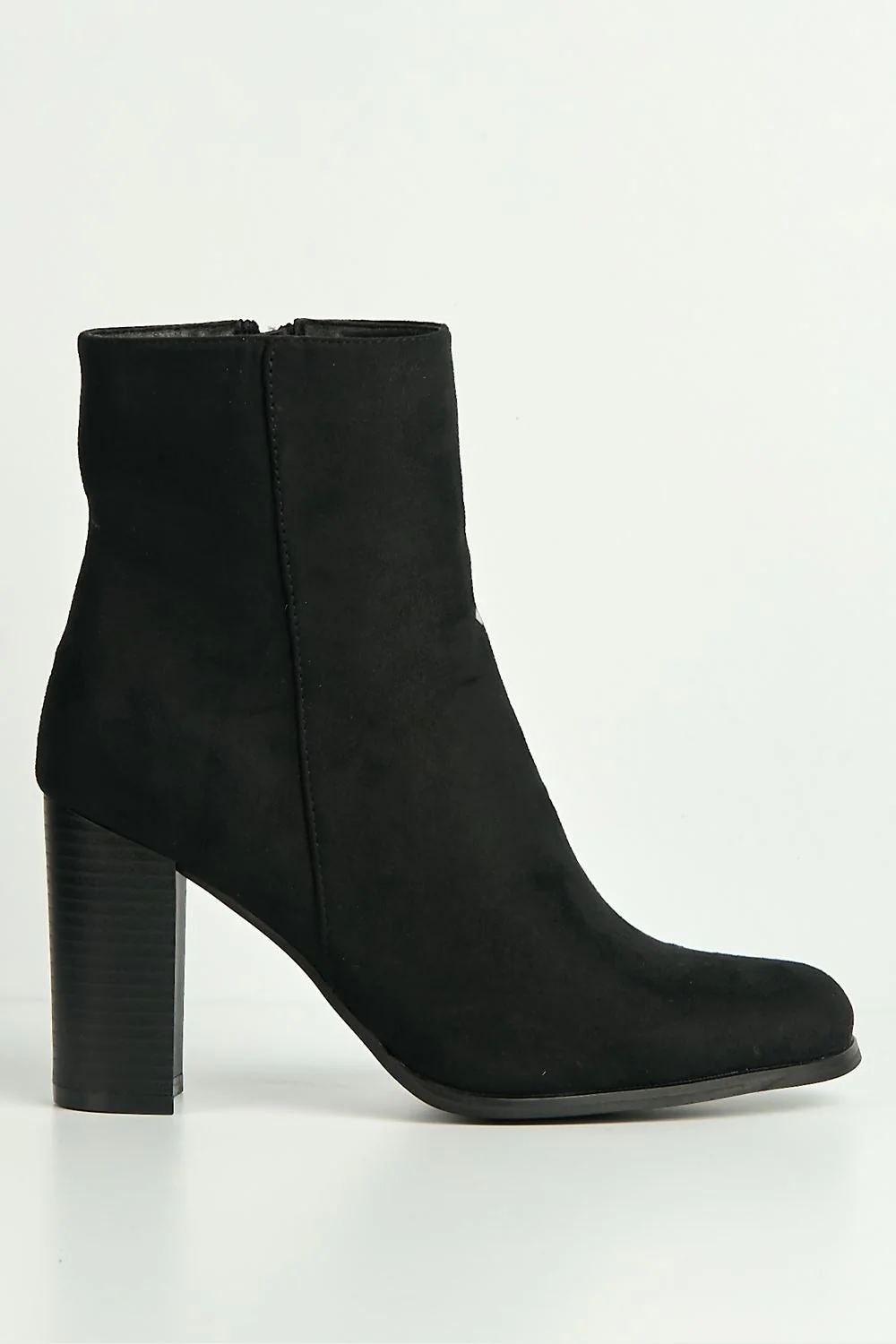 Alathea Round Toe Block Heel Ankle Boots in Black - Image 5