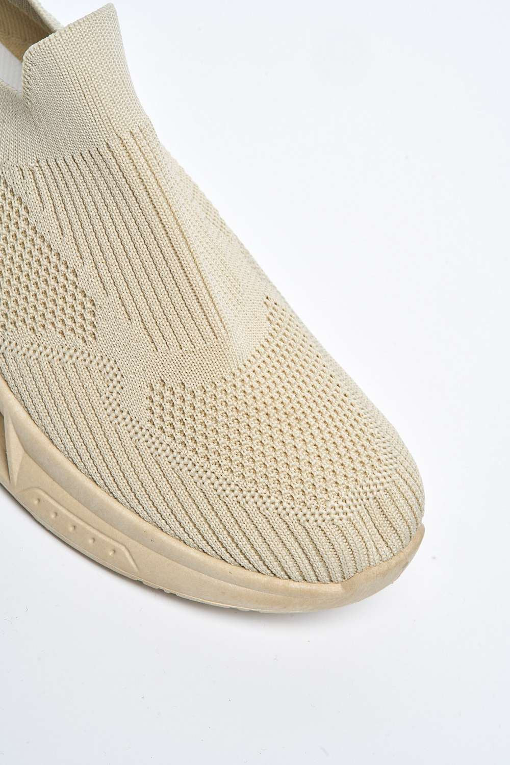 Alison Slip On Trainers in Beige - Image 6