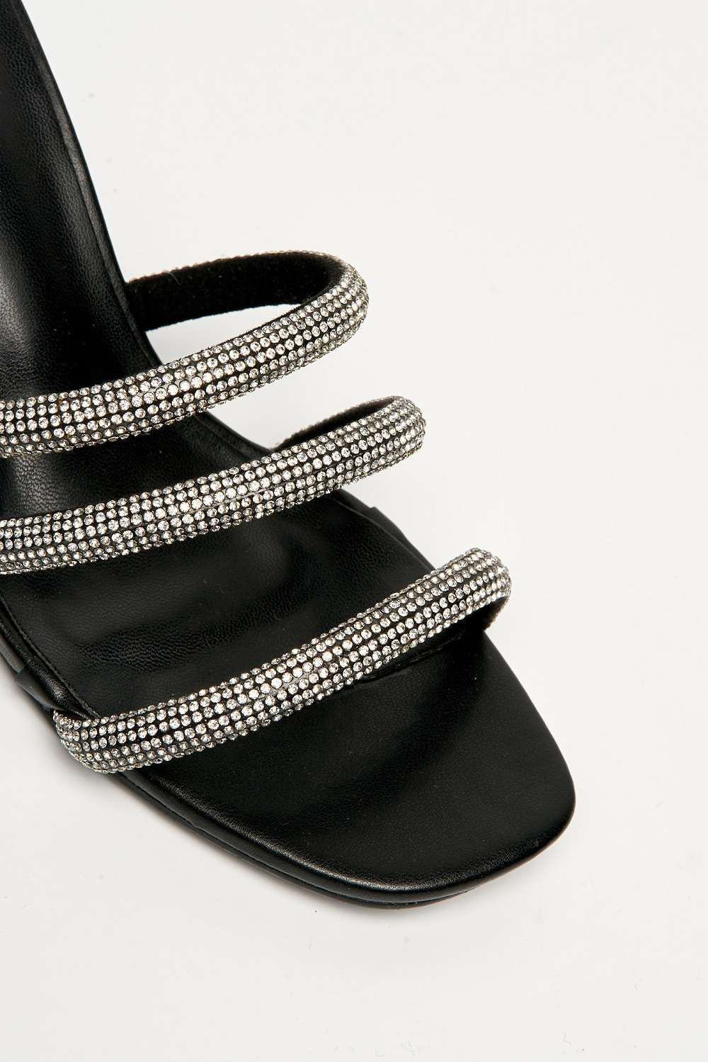 Andrena 3 Strap Diamante Mule in Black - Image 6