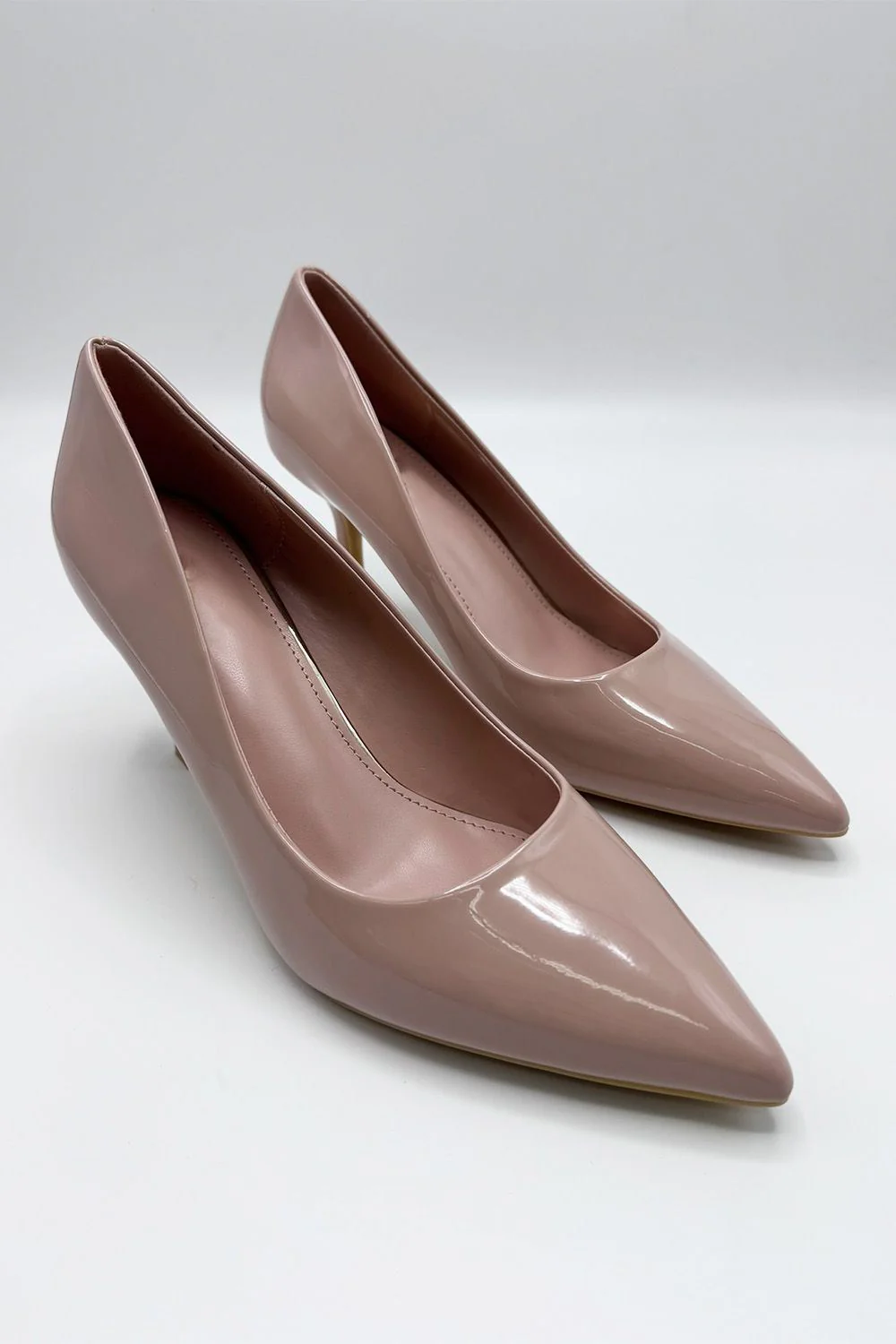 Aradia Mid Court Shoe Heels in Beige - Image 2