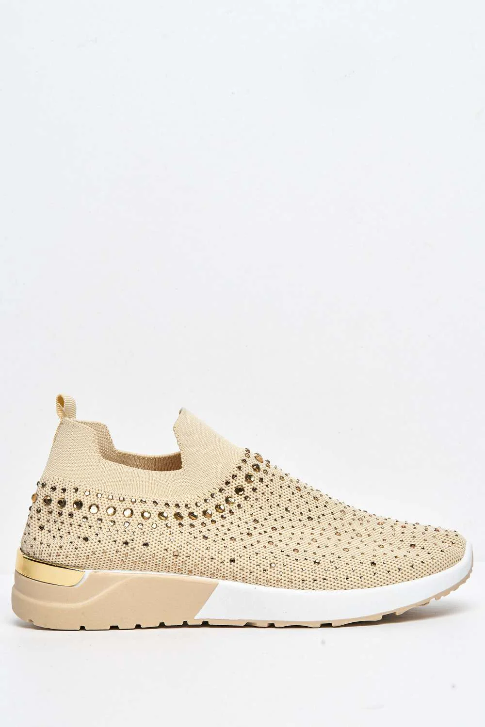 Ari Slip On Trainer in Beige - Image 5