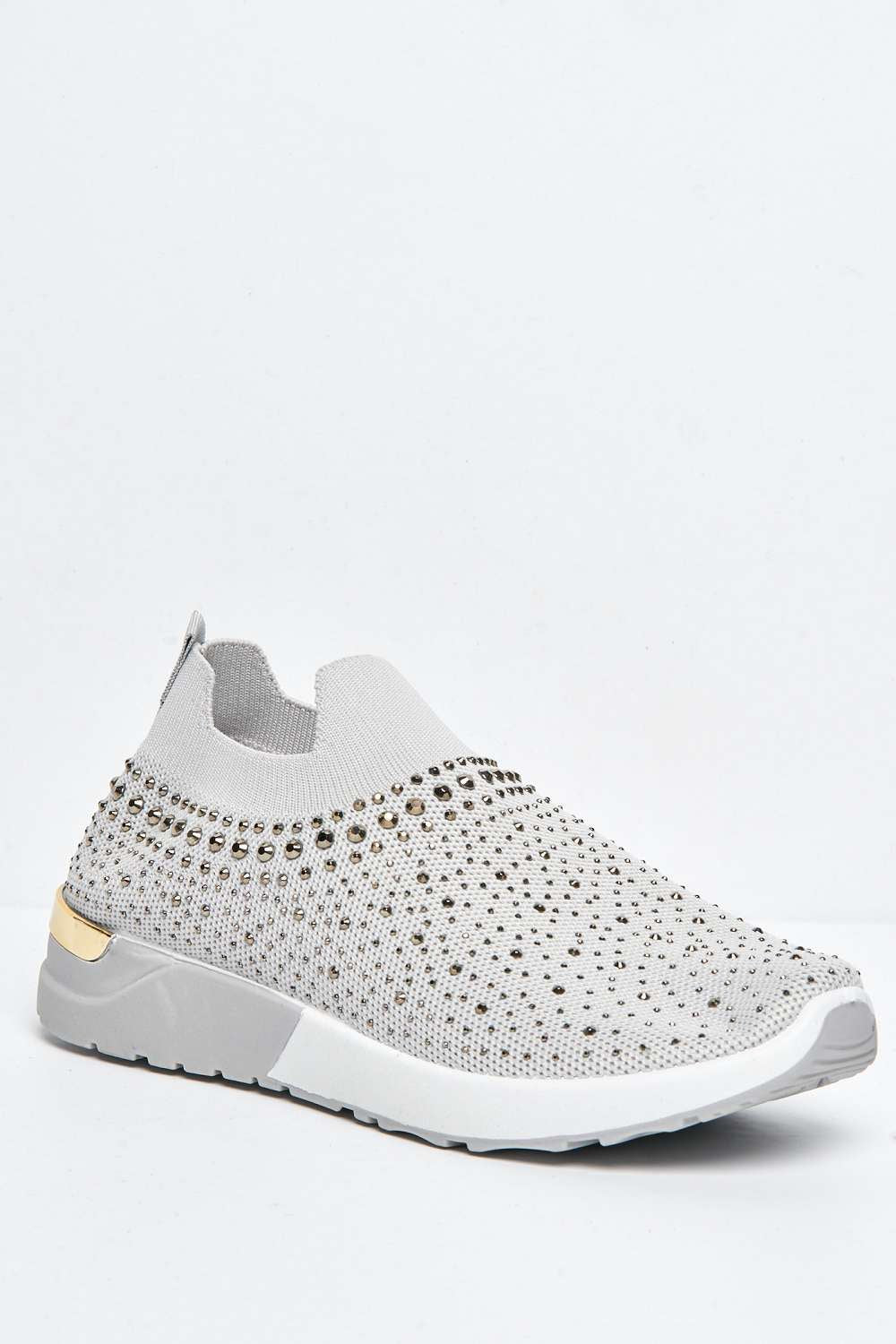 Ari Slip On Trainer in Grey - Image 4