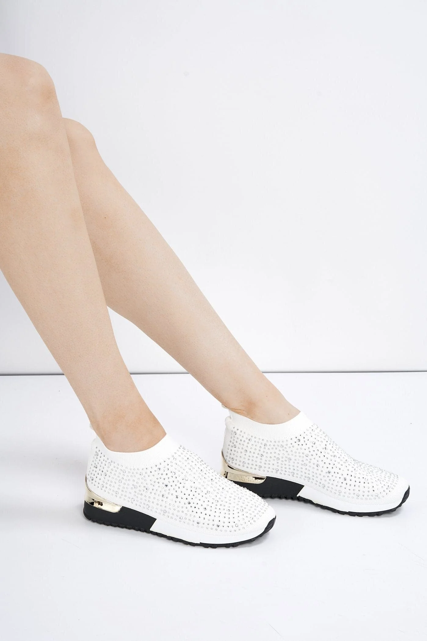 Ari Slip On Trainer in White - Image 2