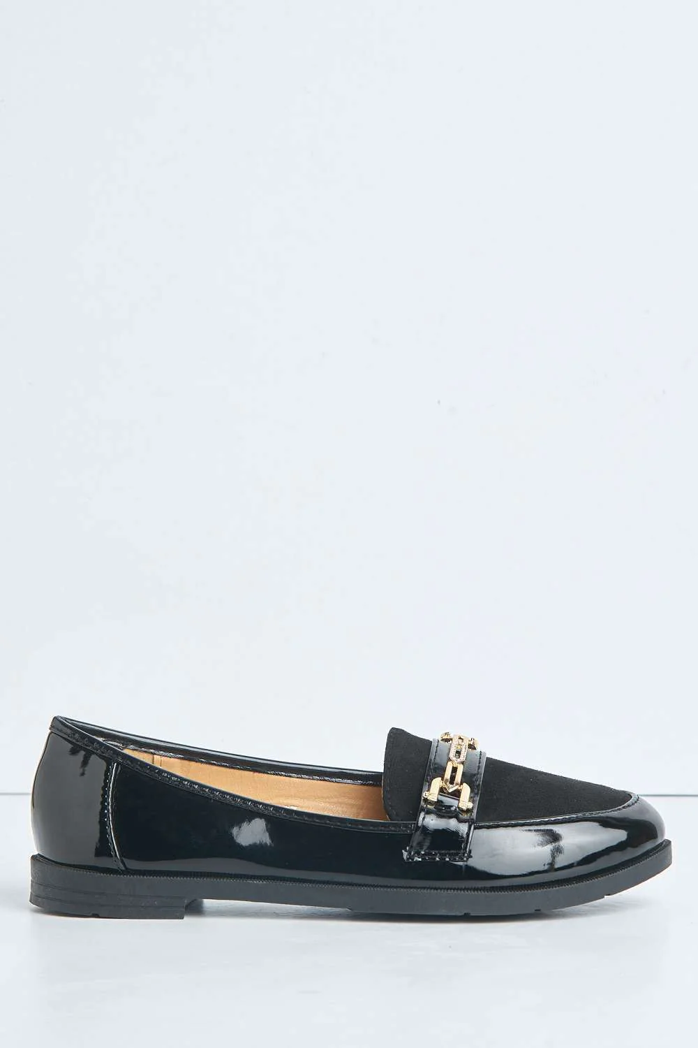 Ariee Diamante Detail Loafers in Black - Image 5
