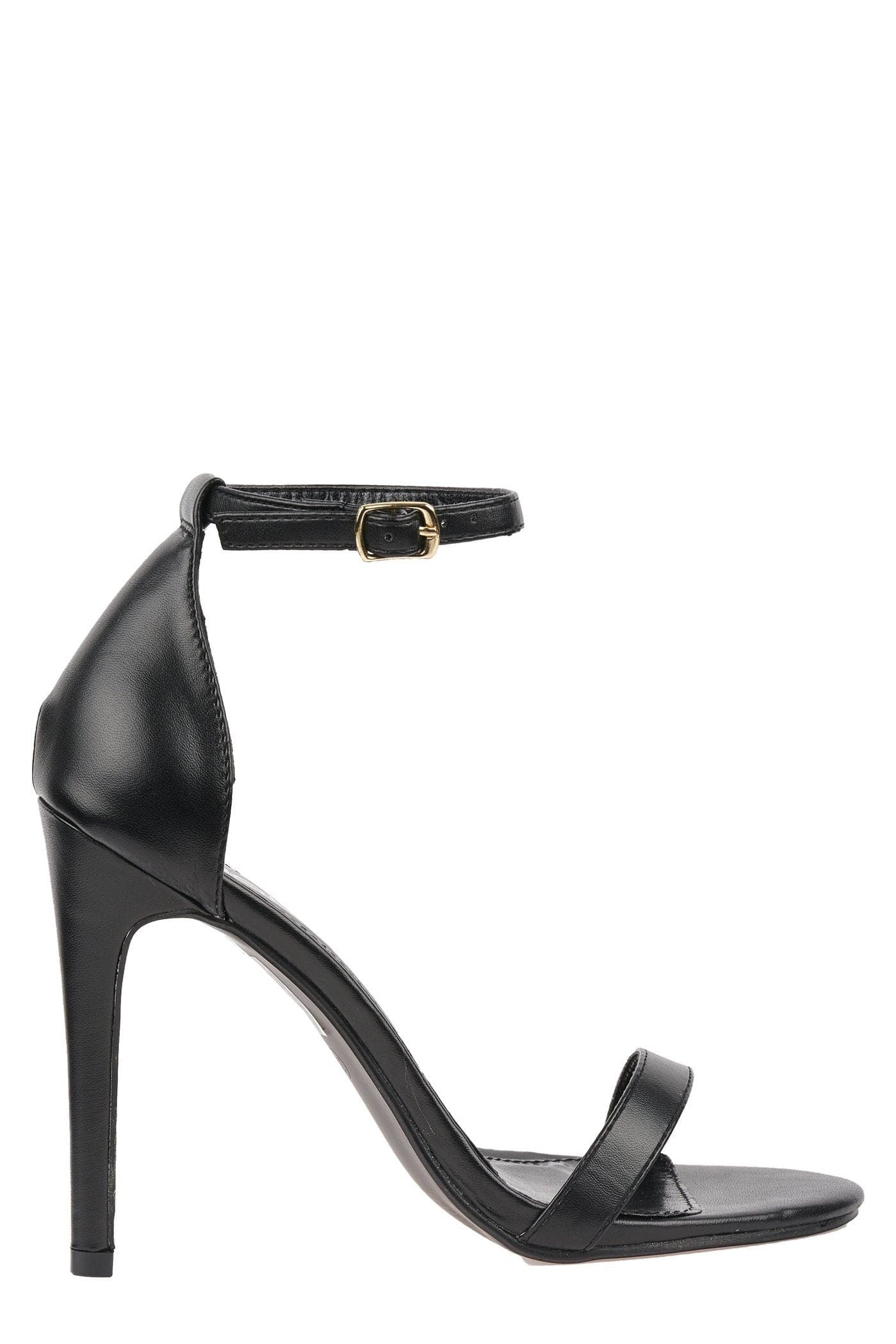 Arron Ankle Strap Stiletto Sandal In Black Matt - Image 4