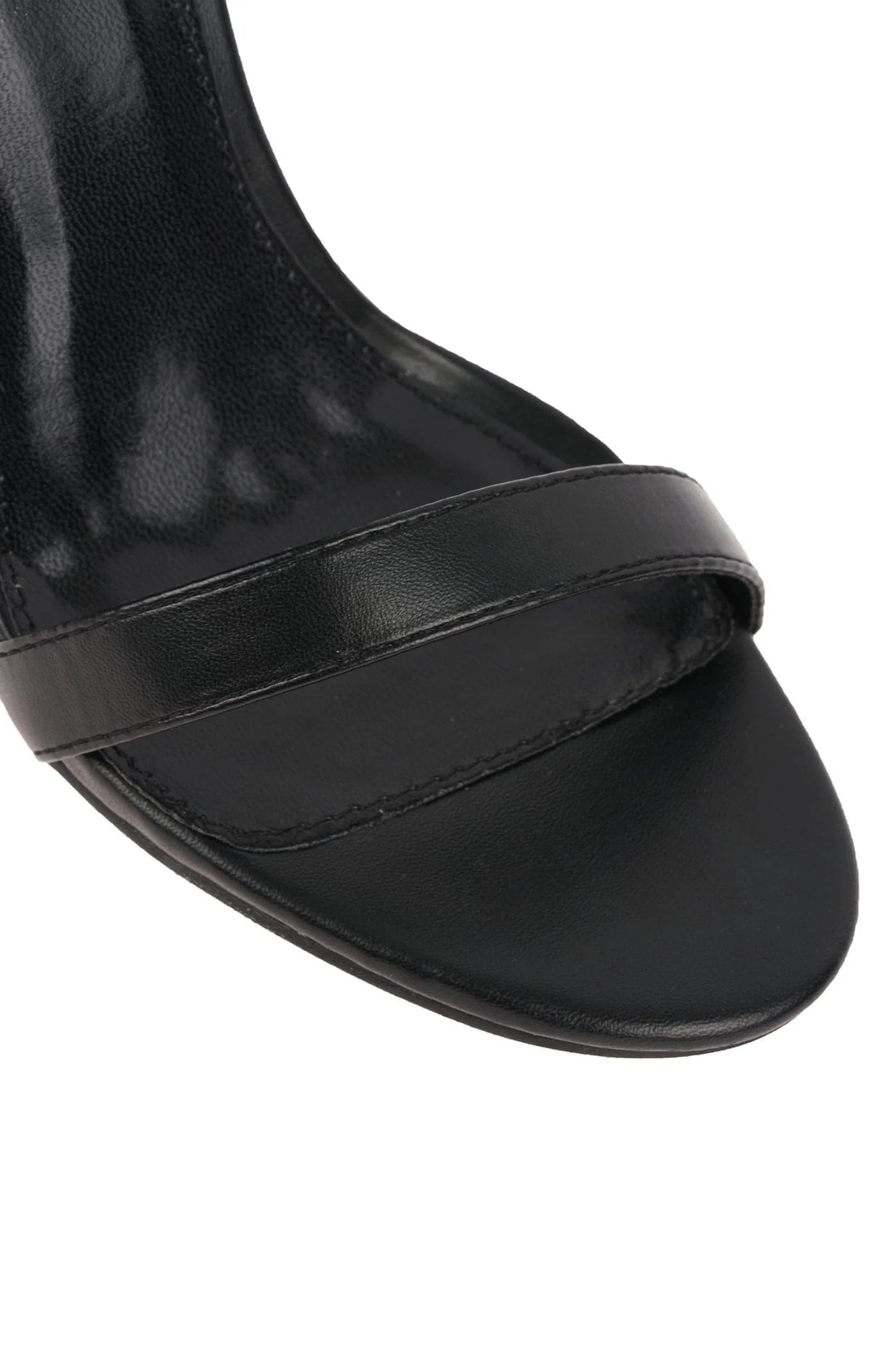 Arron Ankle Strap Stiletto Sandal In Black Matt - Image 6