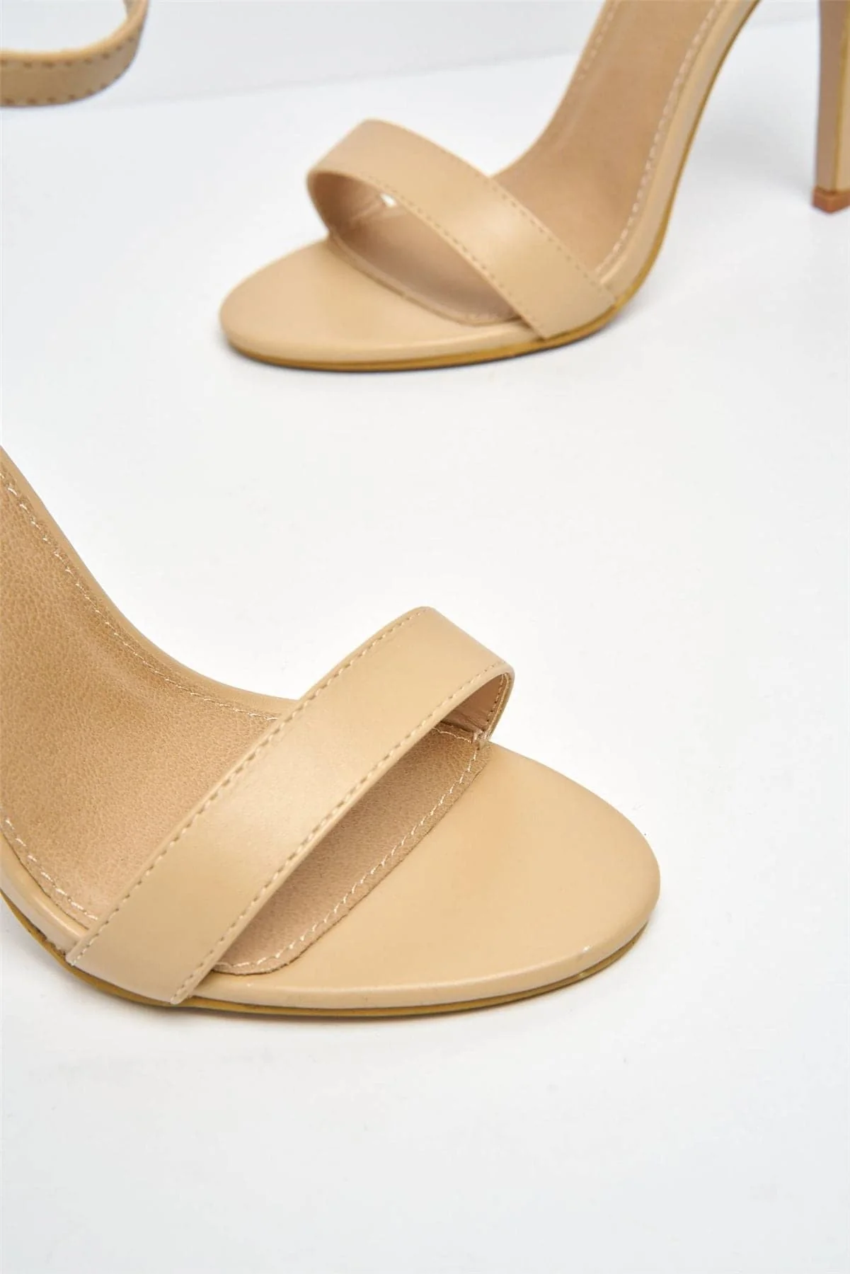 Arron Anklestrap Stilleto Sandal in Nude Matt - Image 6