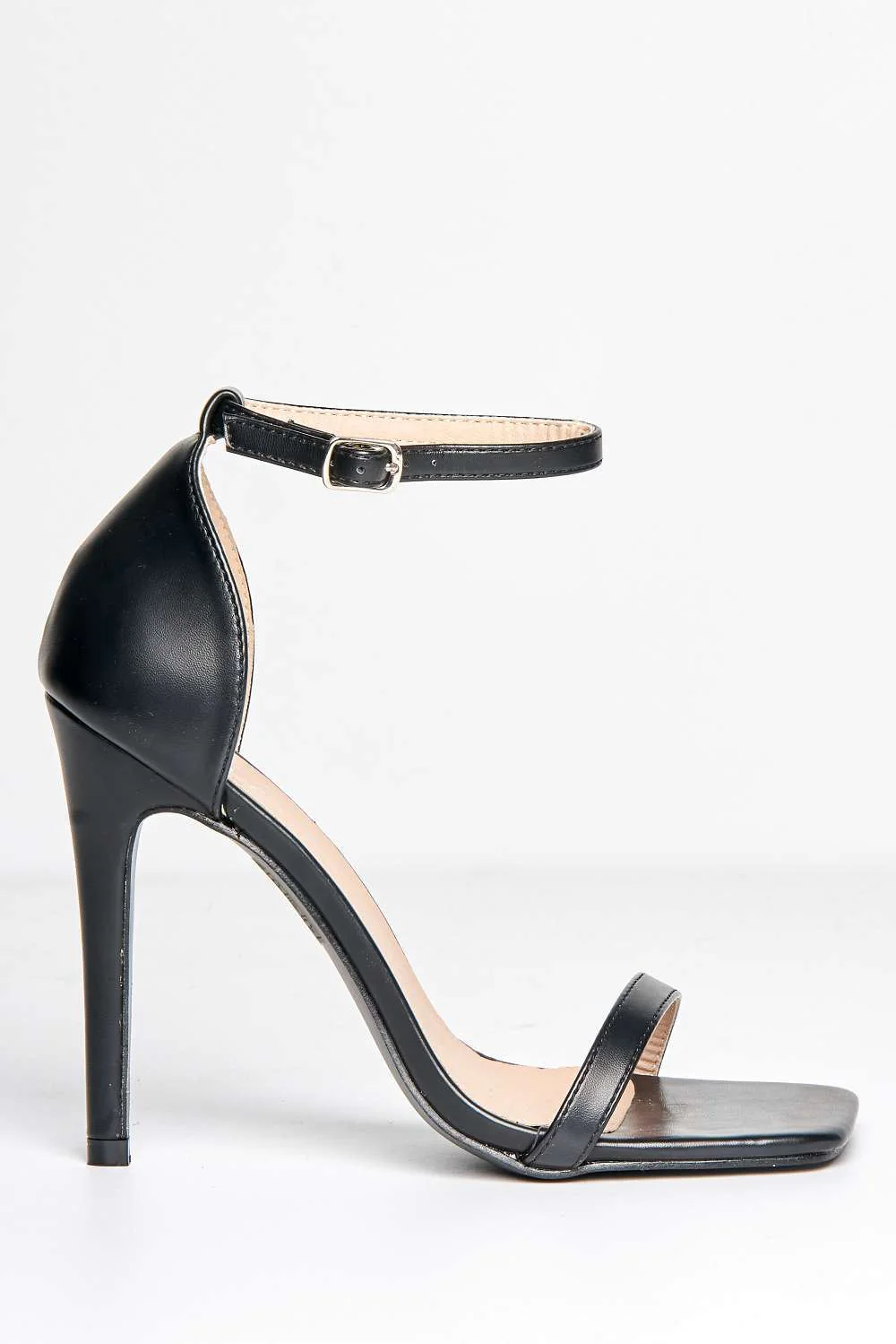 Aveena Ankle Strap Heels in Black Matt - Image 5