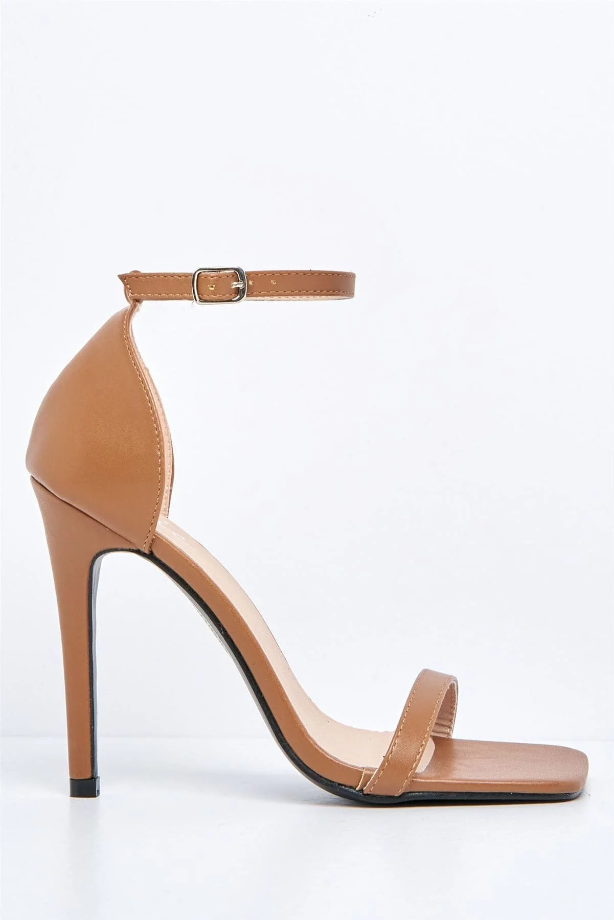 Aveena Ankle Strap Heels in Chocolate - Image 4