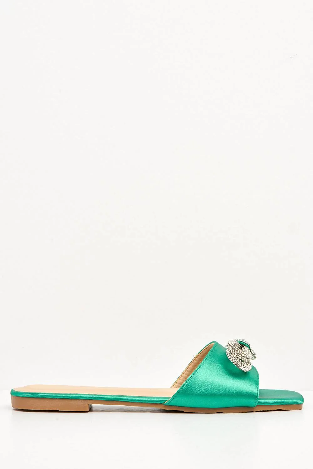 Bailey Diamante Bow Detail Band Slider in Green - Image 5