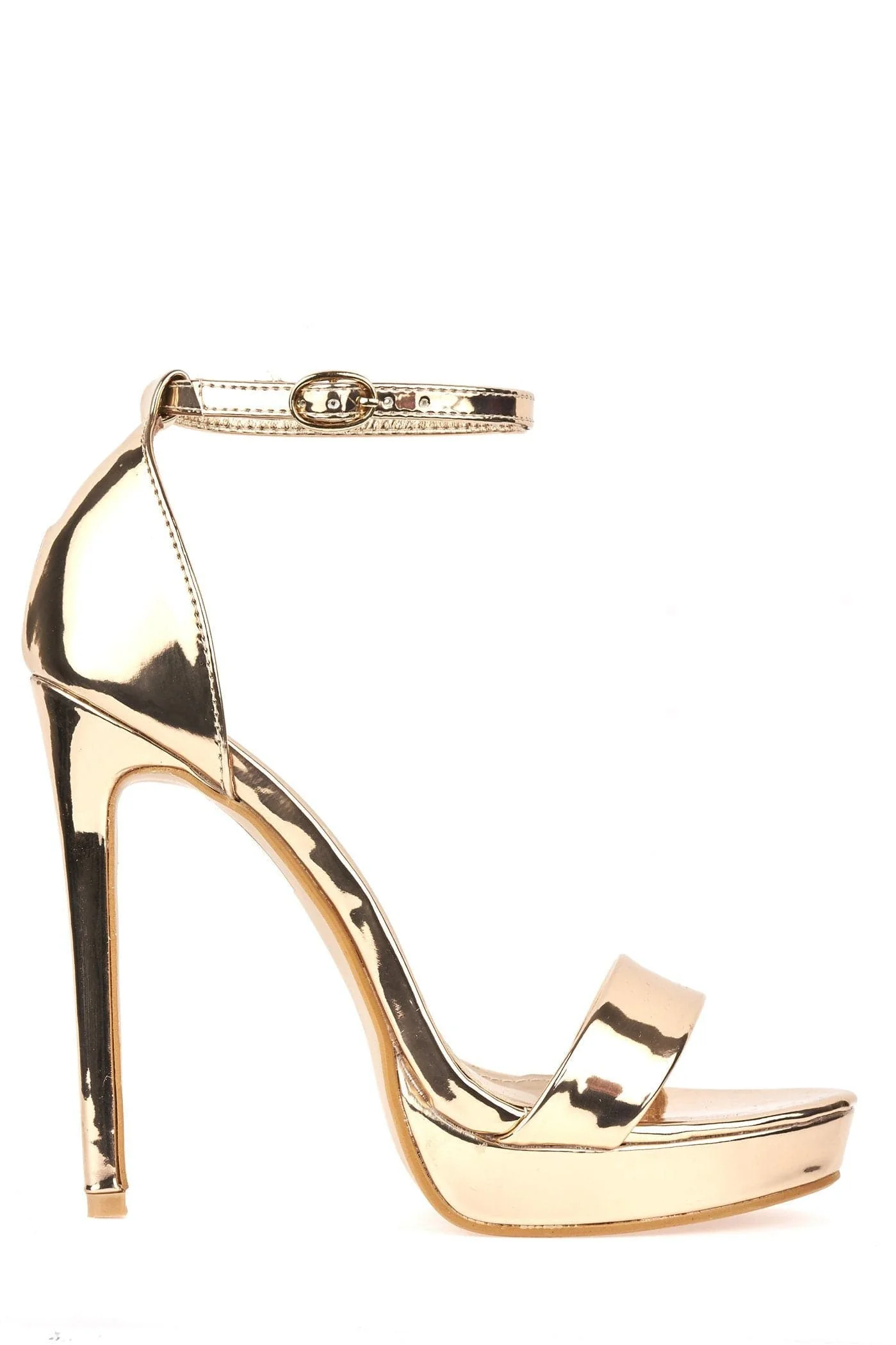Ella Barely There Platform Sandal in Rose Gold - Image 4