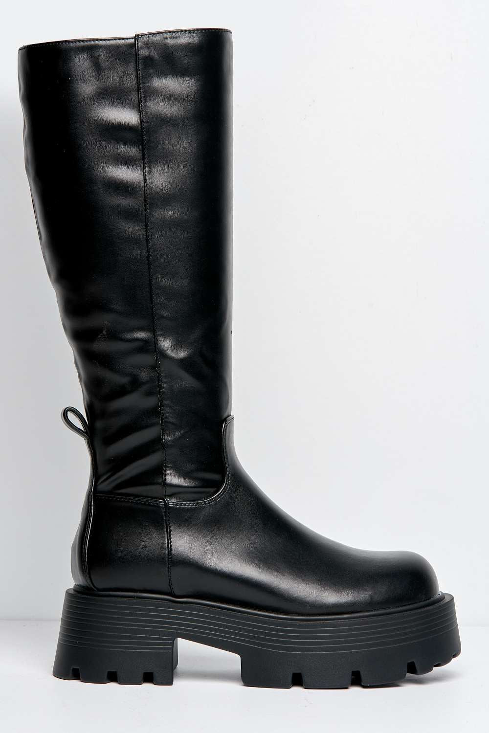 Bernie Chunky Sole Calf Boots in Black - Image 5