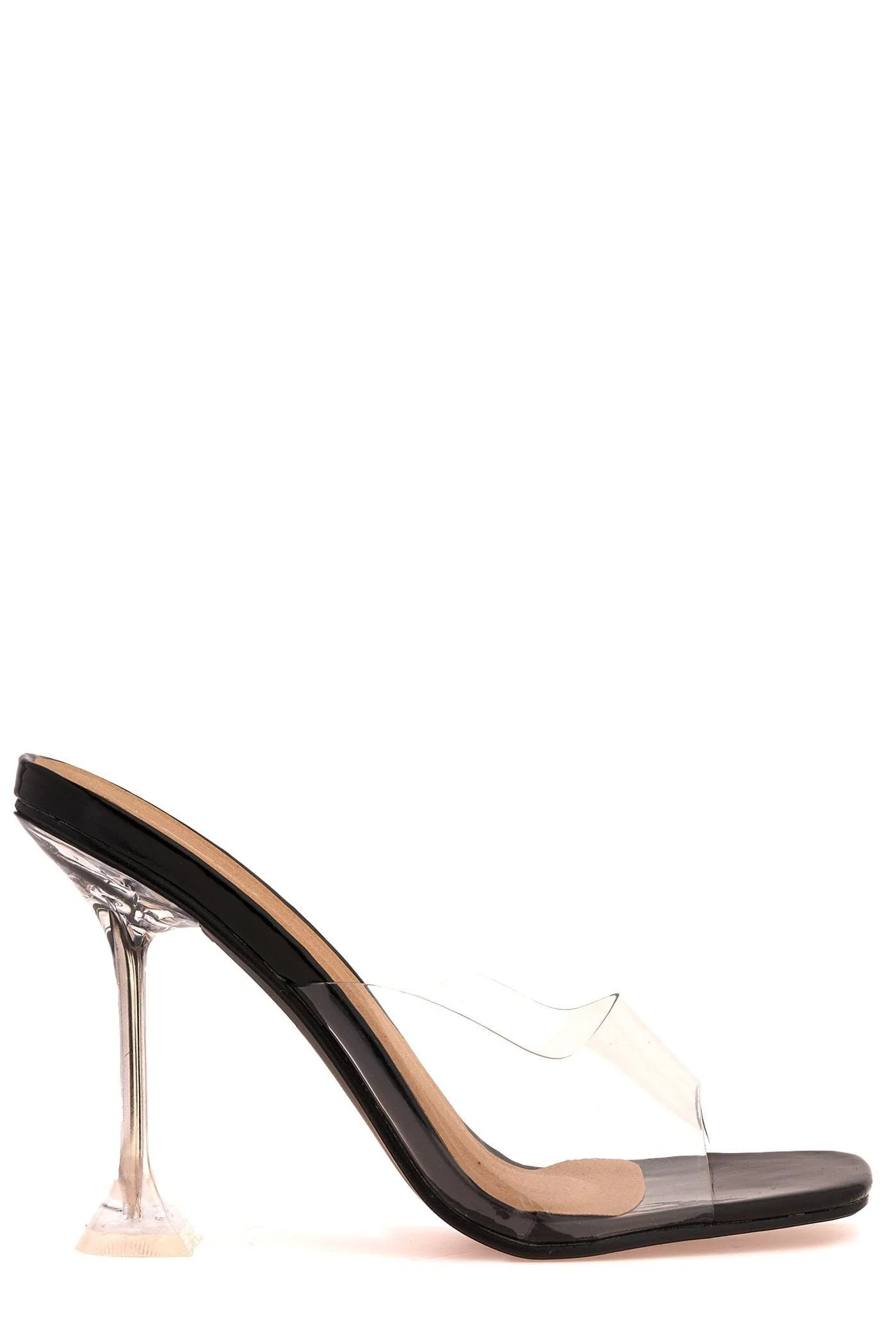Bethan Perspex Spool Heel Mule in Black - Image 5