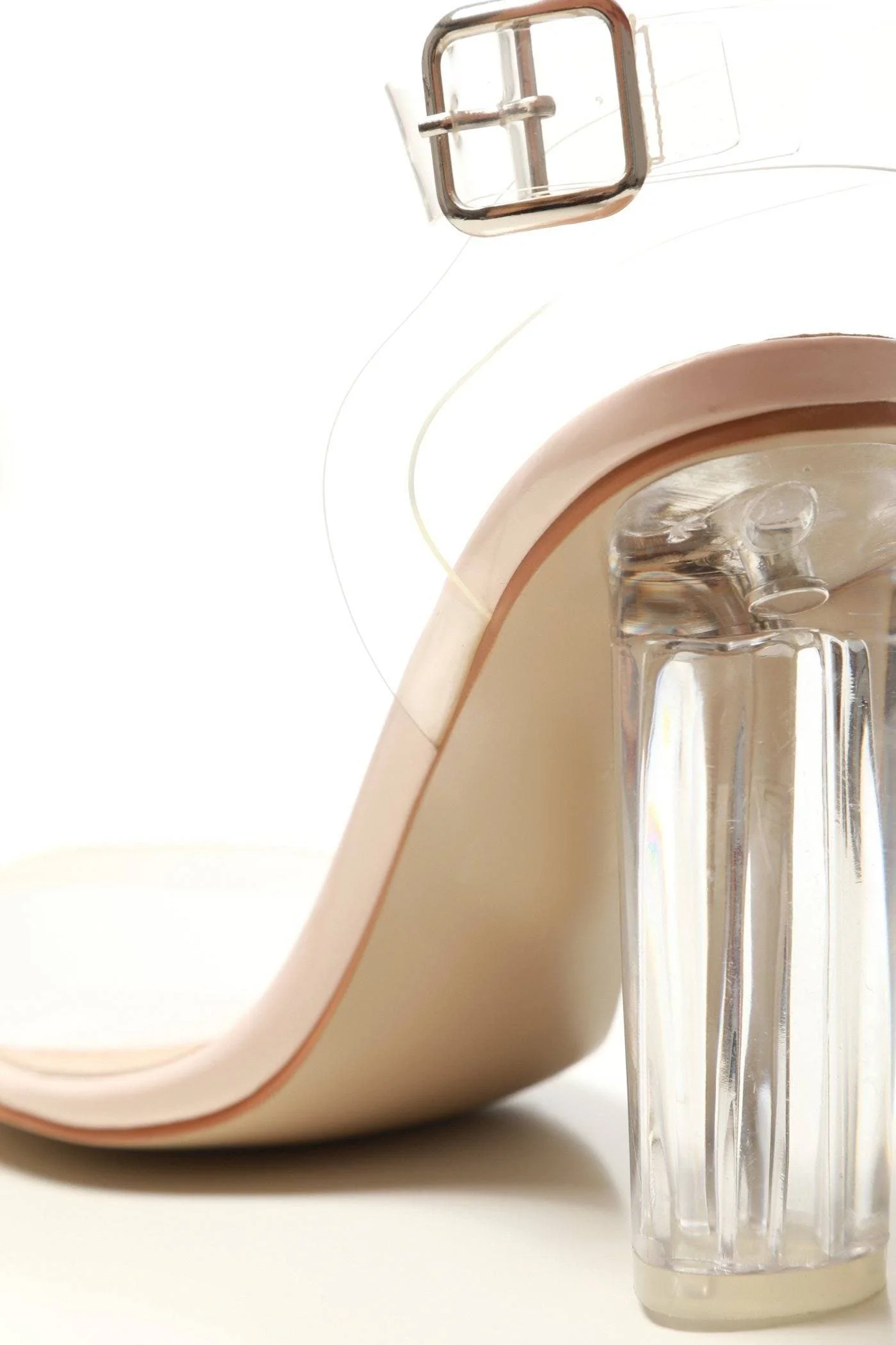 Gotta Clear Idea Block Heel Clear Strap Sandal in Clear - Image 5