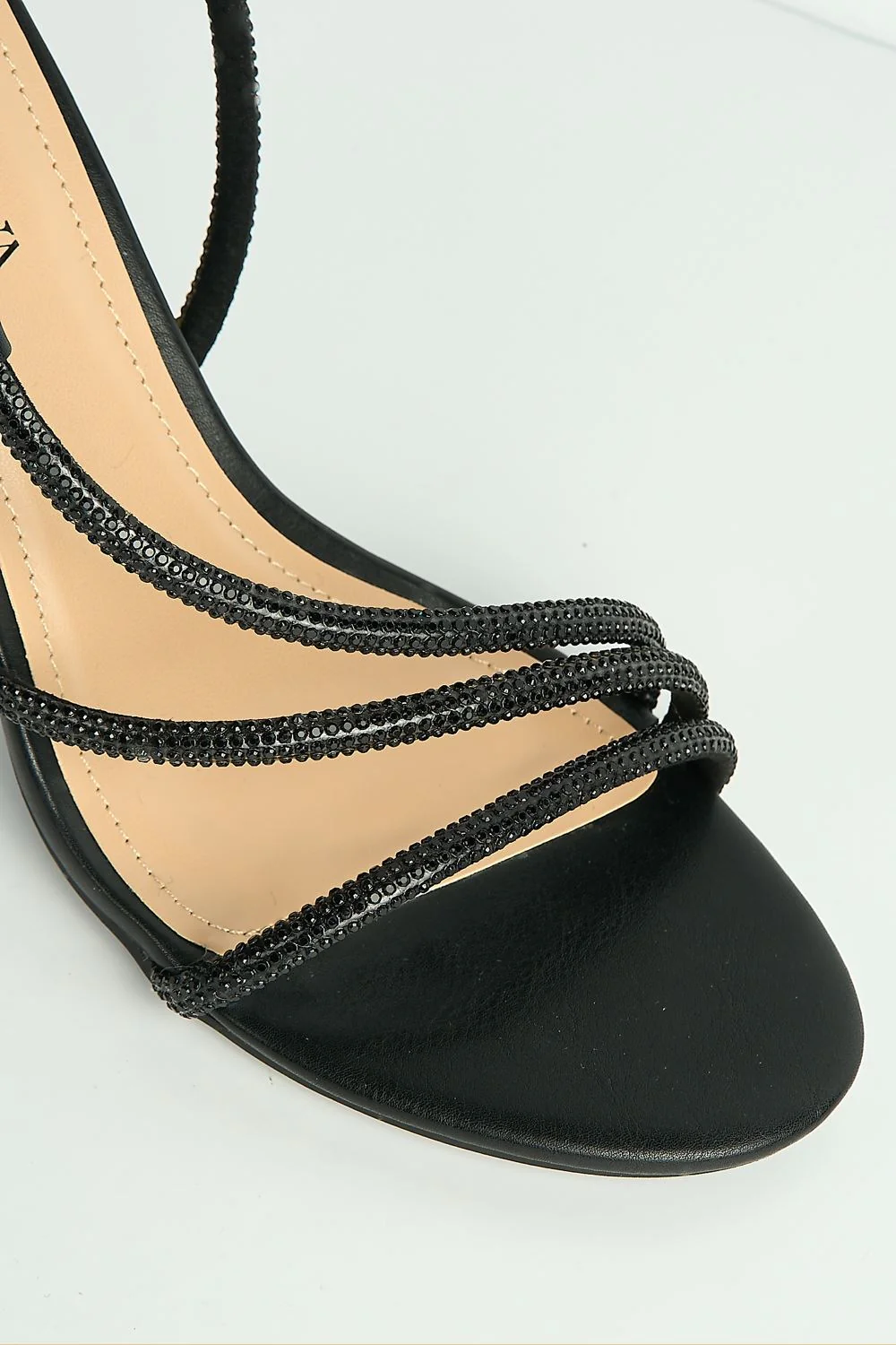 Cady 3 Diamante Band Stiletto Heeled Sandals in Black - Image 6