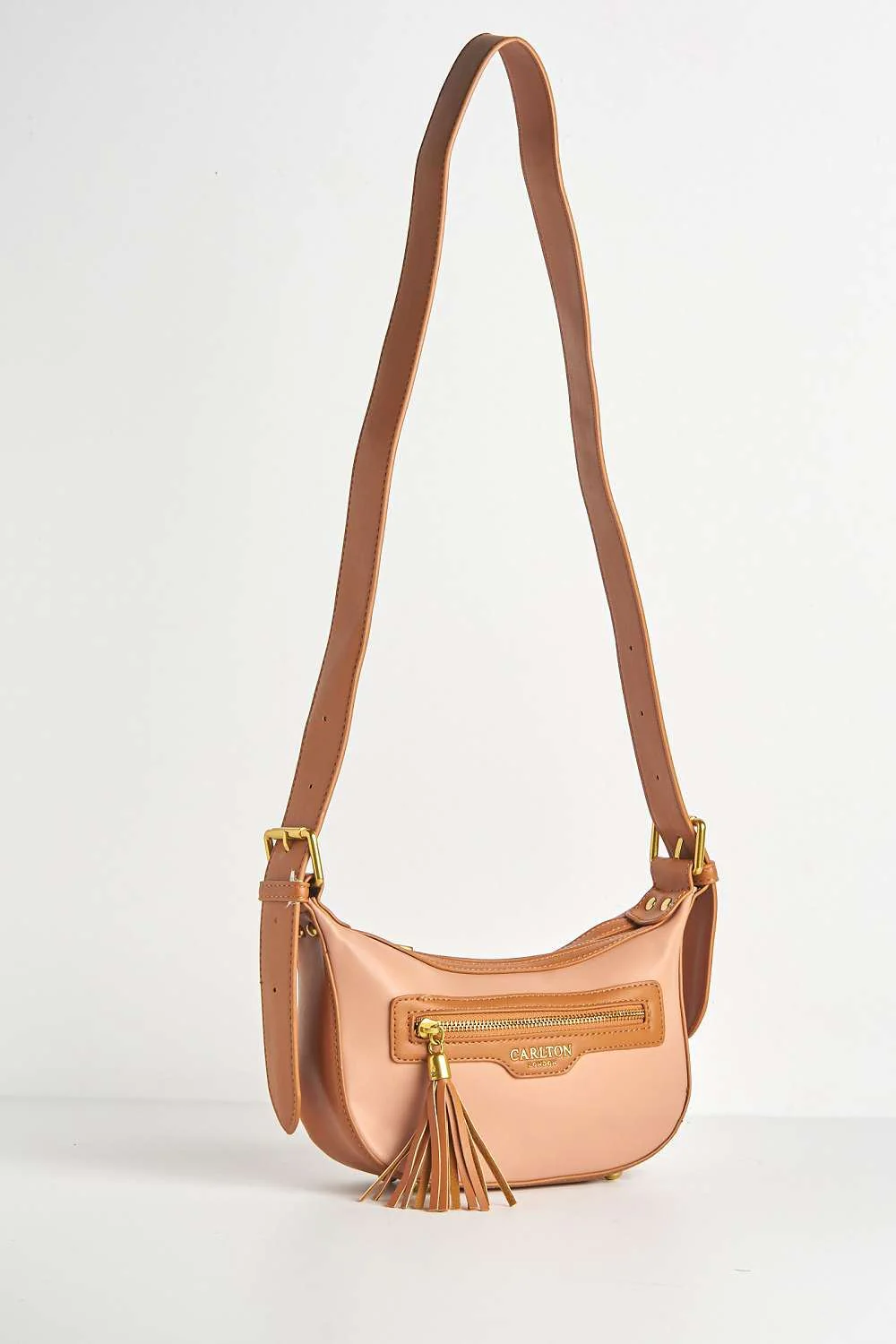 Cinna Horsebit Detail Cross Body Bag in Blush - Image 4