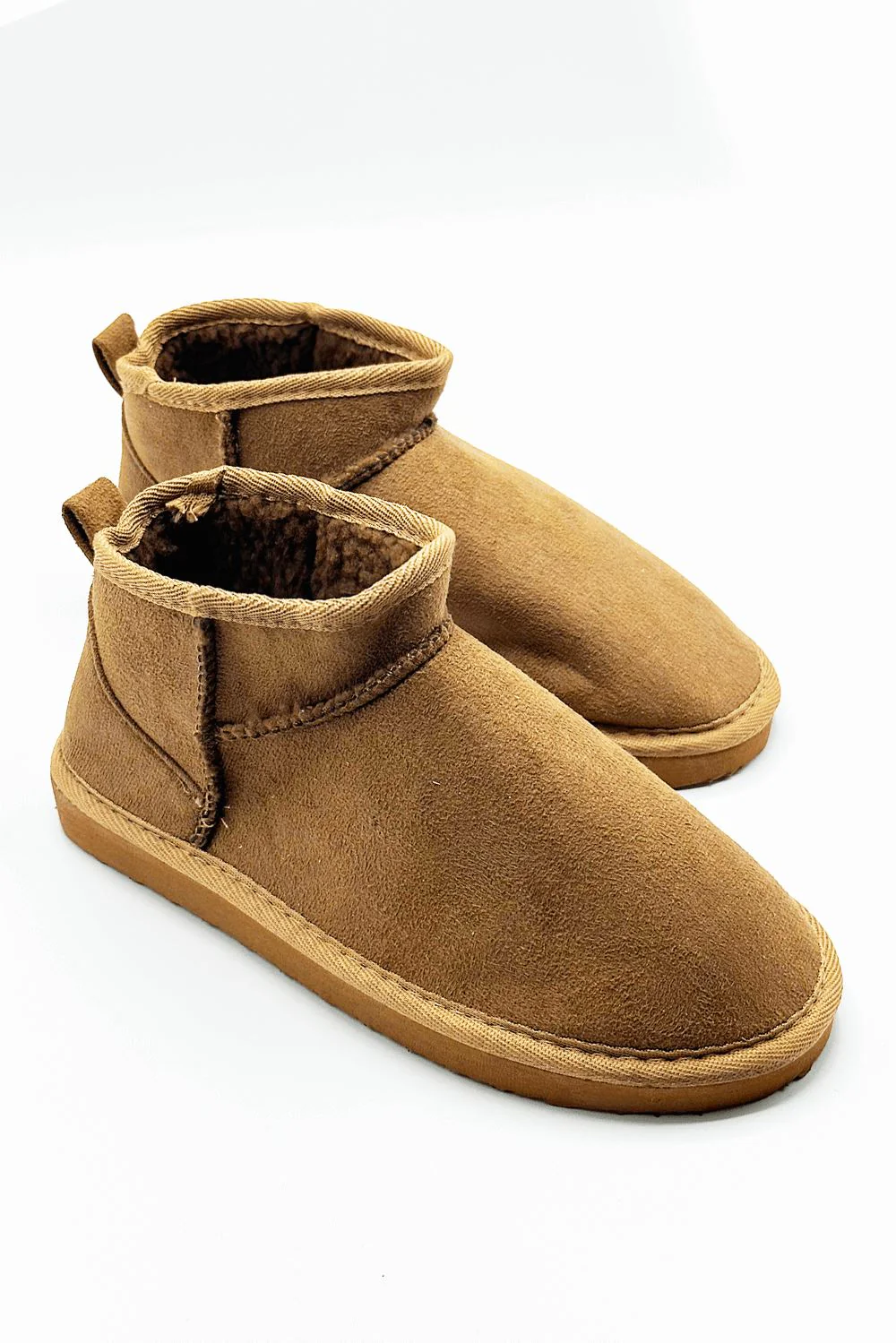 Cinthia Comfy Soft Fabric Ankle Boots in Tan