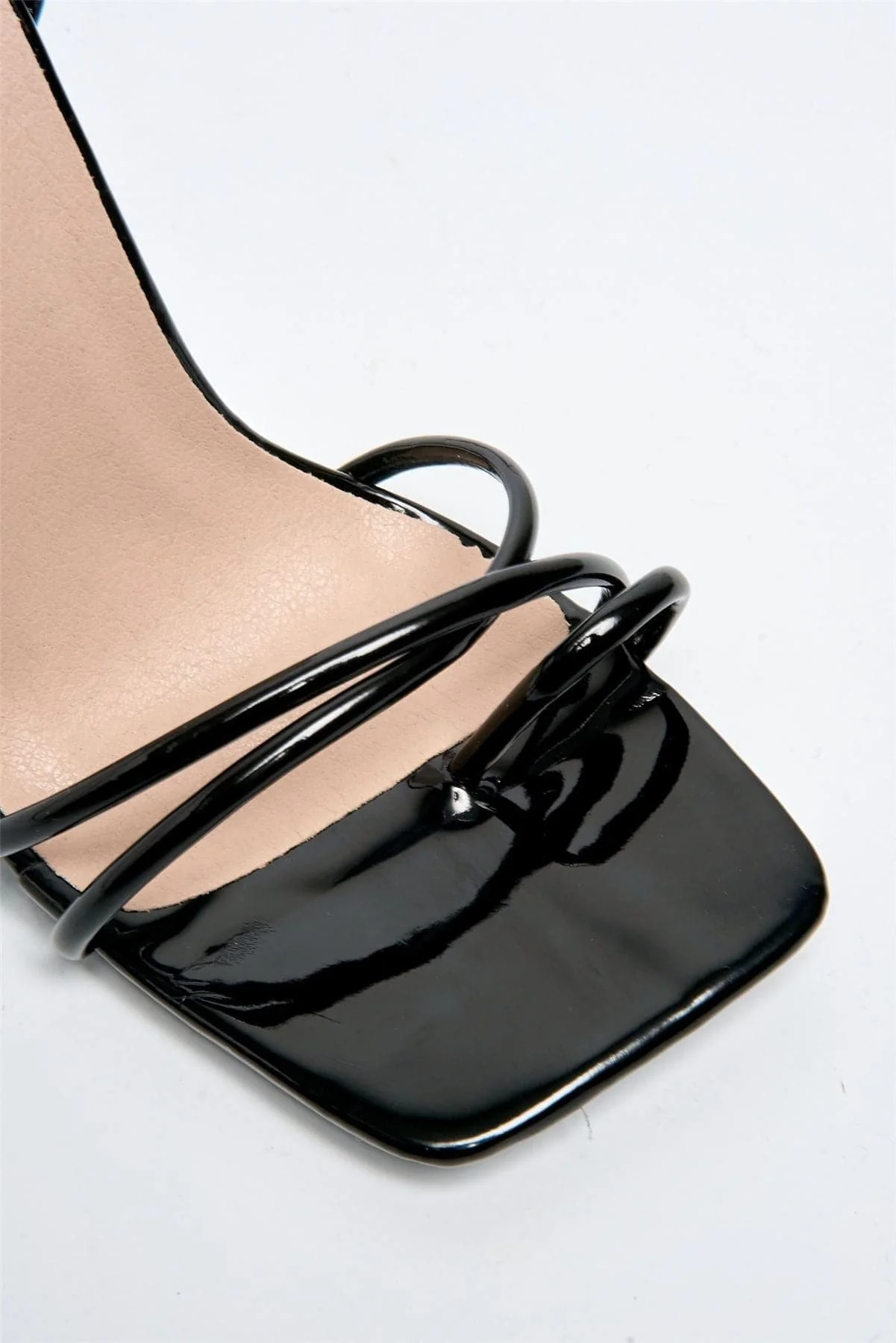 Ciri Square-toe Lace-up Heels in Black - Image 6