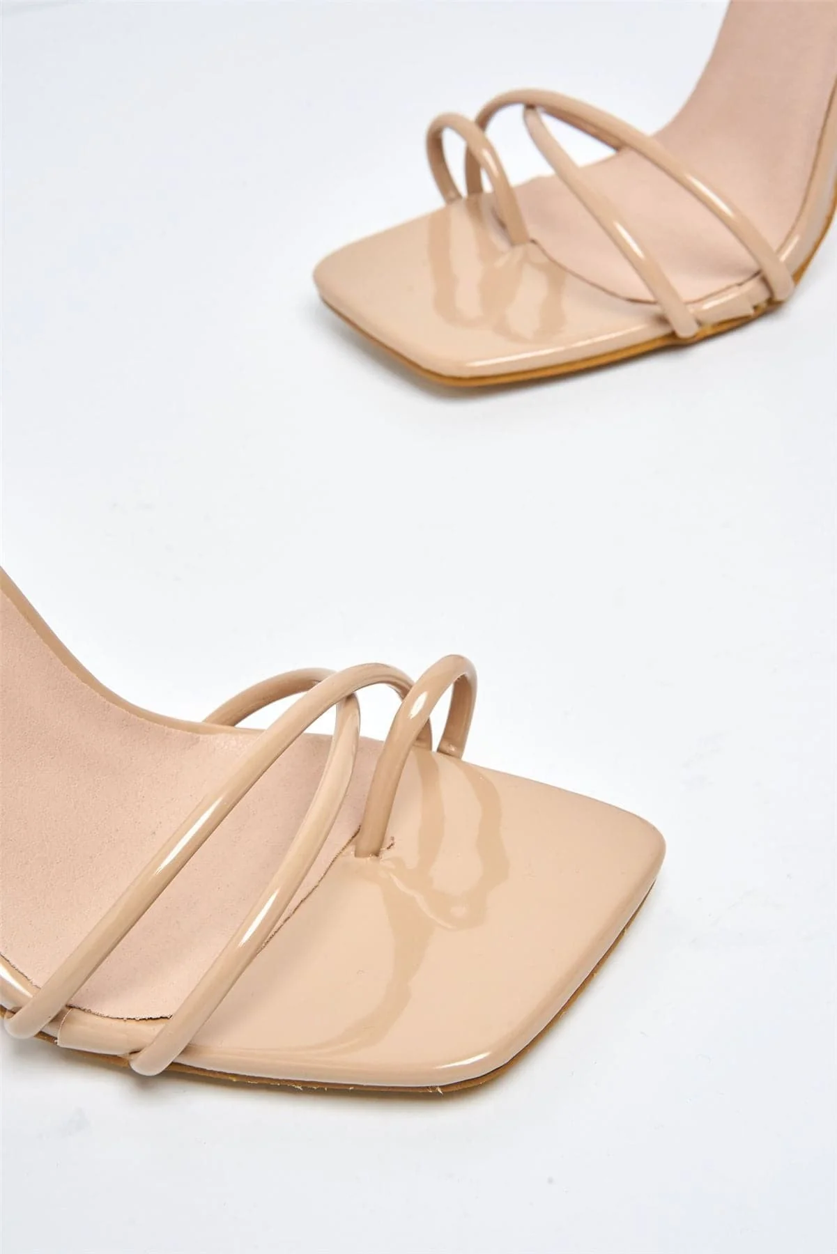 Ciri Square-toe Lace-up Heels in Mocha - Image 5