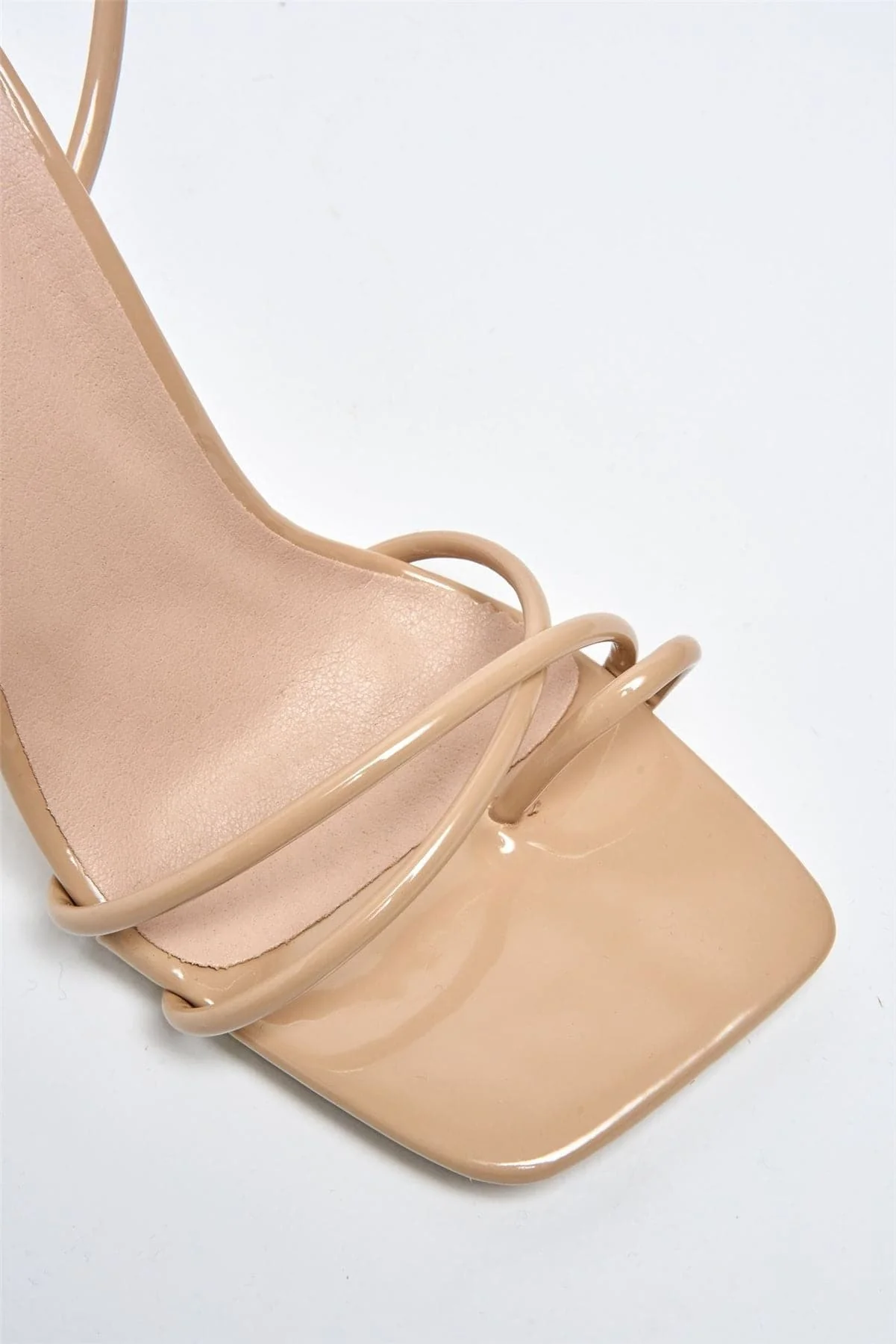 Ciri Square-toe Lace-up Heels in Mocha - Image 6
