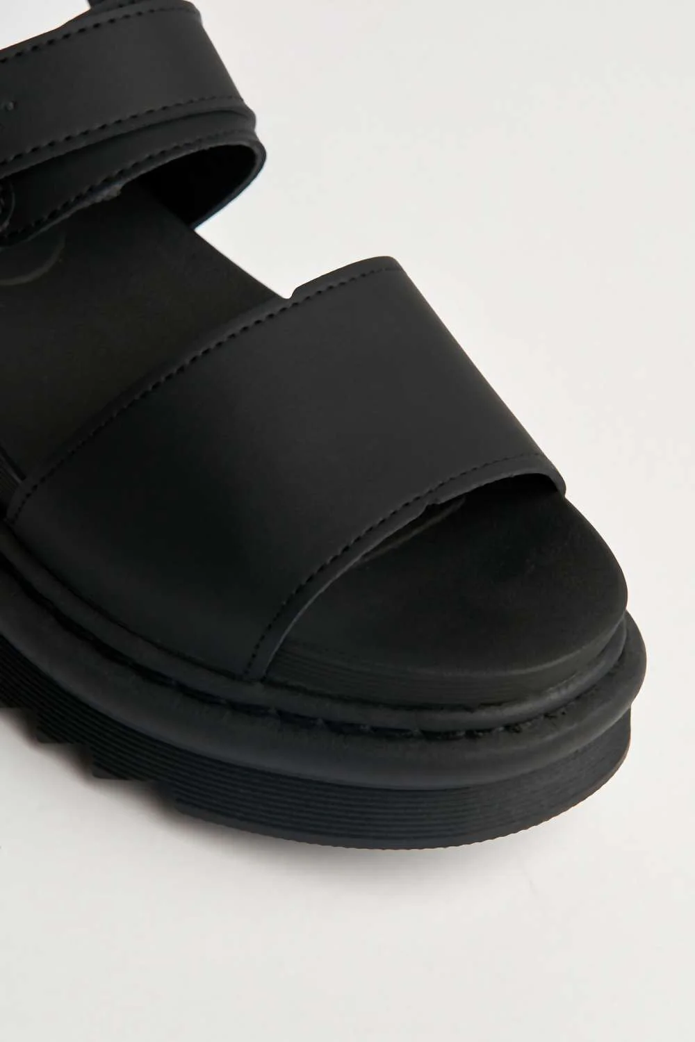Cirra Anklestrap Flatform Sandals in Black Matt - Image 6