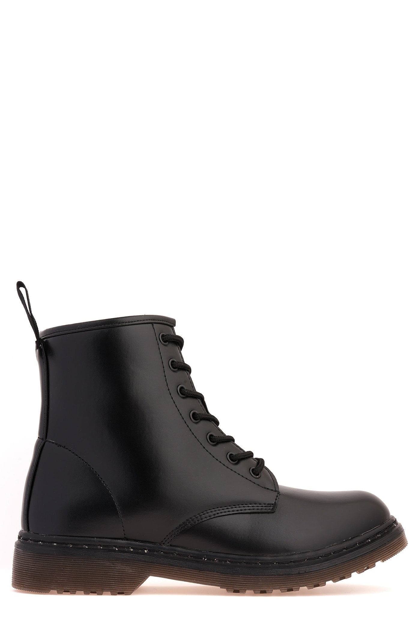 Pria Clear Sole Lace Up Boot in Black Matt - Image 4