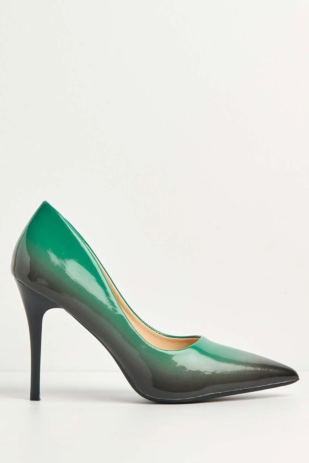 Dua Two Tone Pointed Toe Court Shoes in Green - Image 5