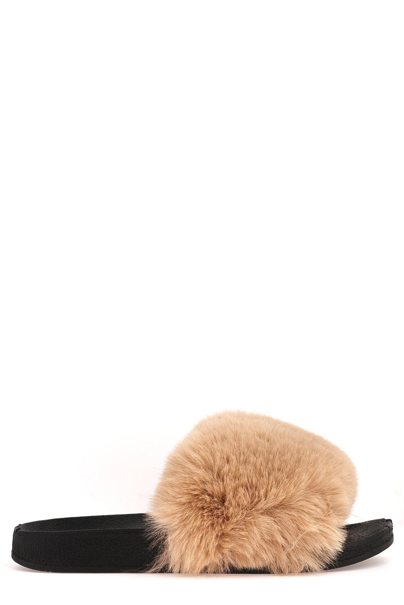 Florida Slip On Fluffy Slider in Mocha - Image 4