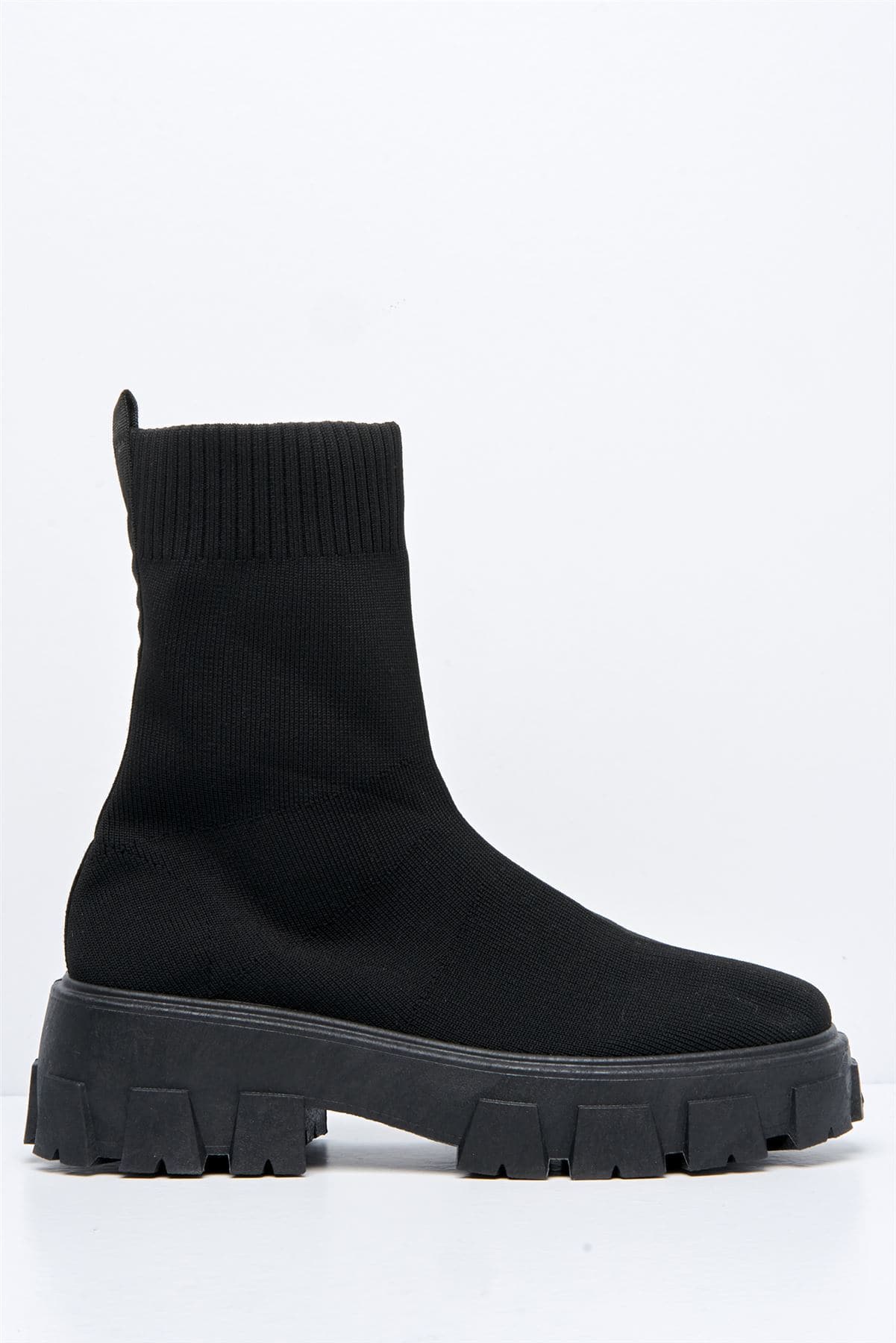 Enid Chunky Sock Boot in Black - Image 6