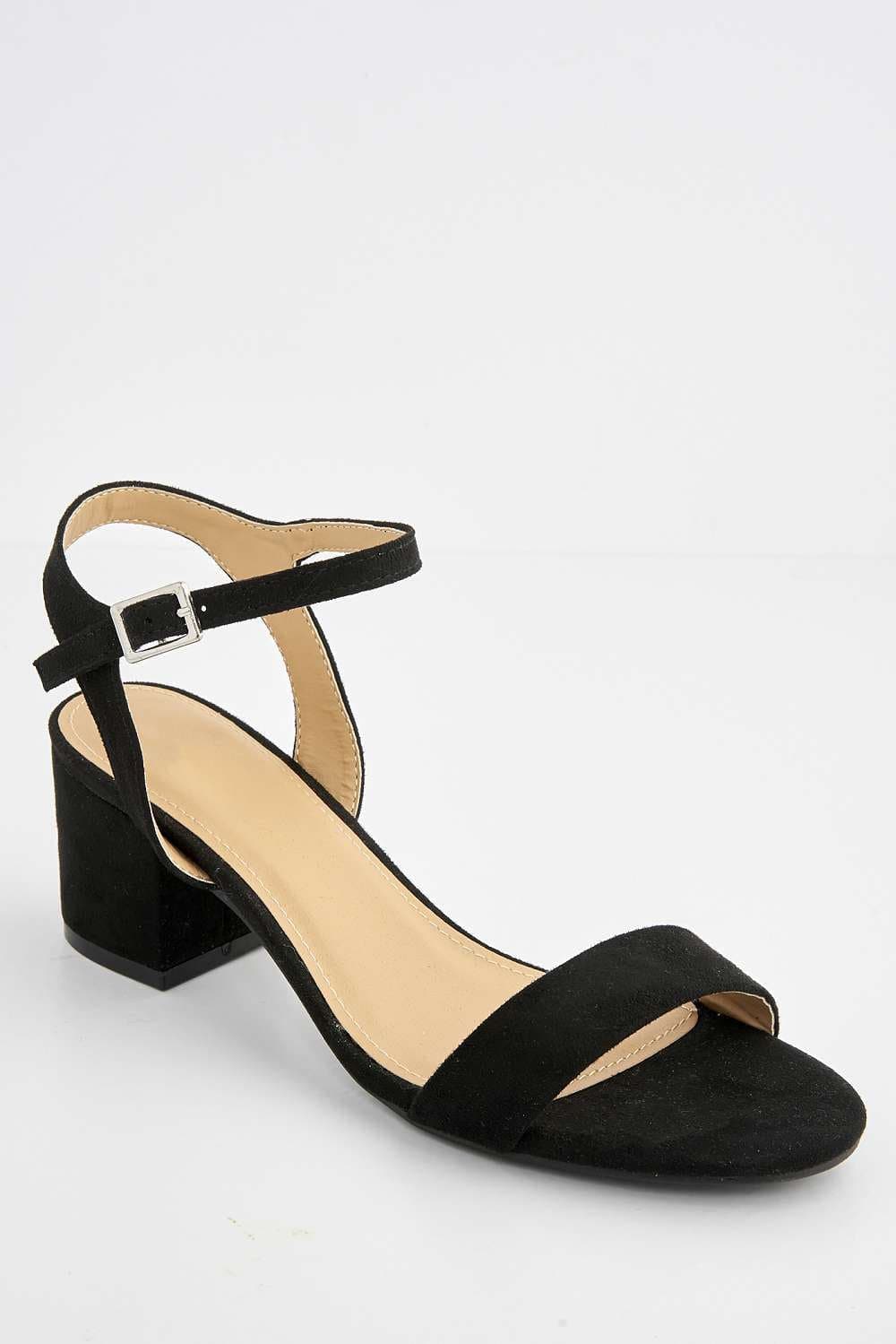 Flori Block Heel Anklestrap Sandal in Black Suede - Image 5