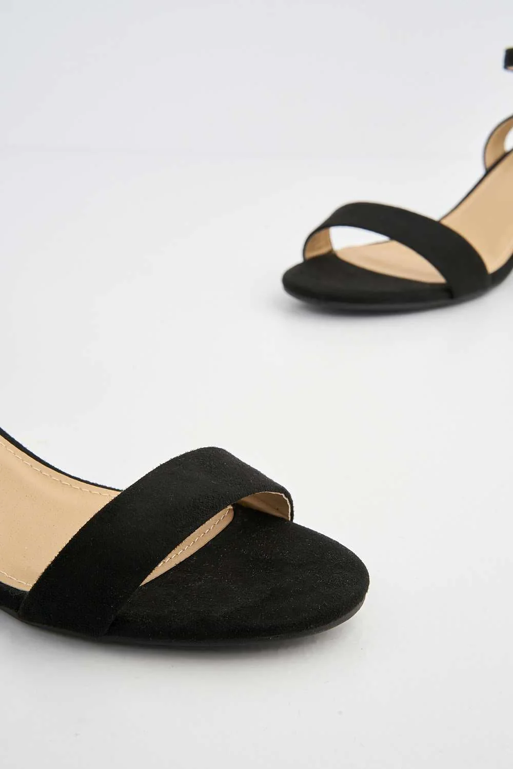 Flori Block Heel Anklestrap Sandal in Black Suede - Image 6