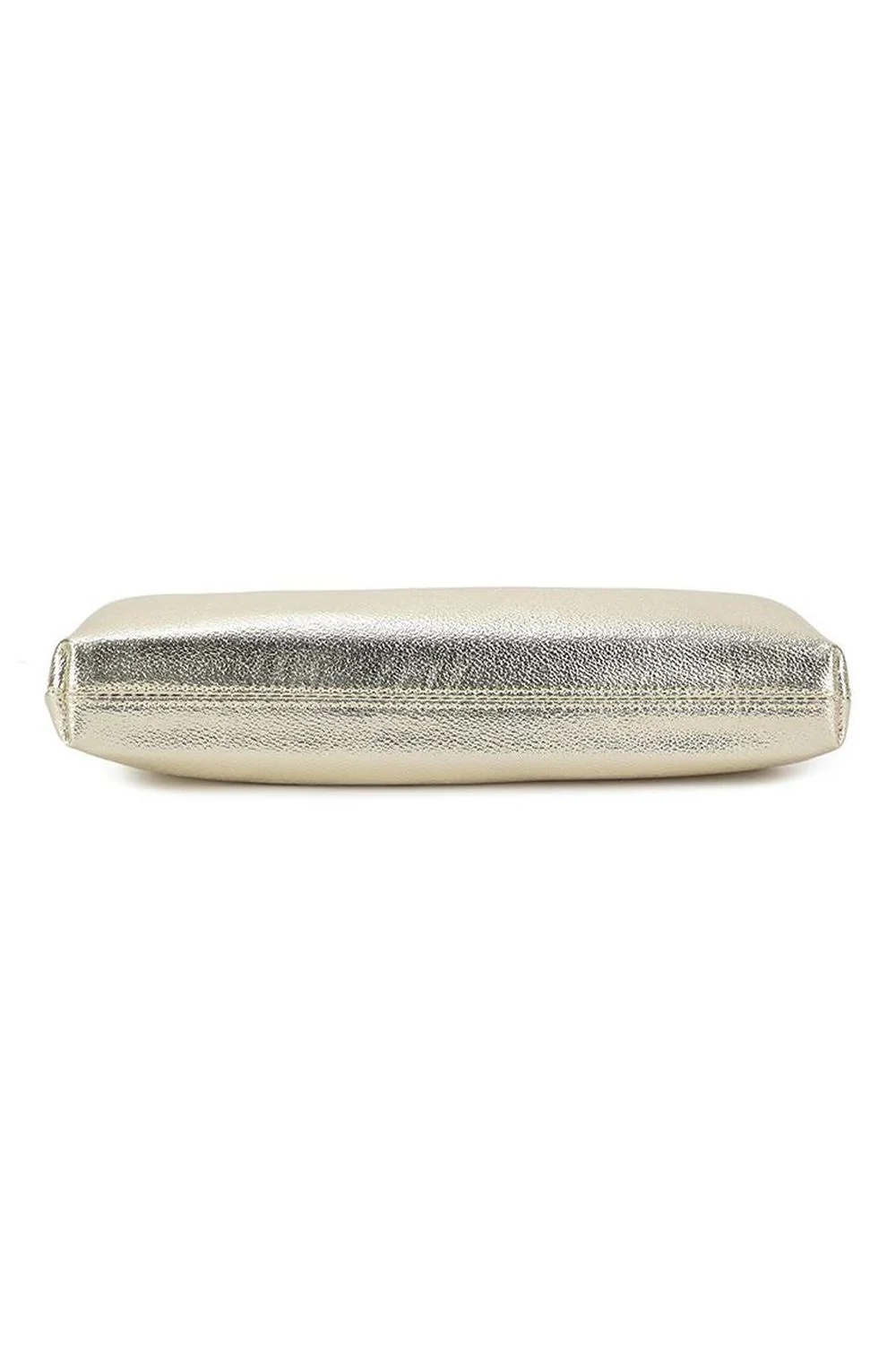 Freda Gold Trim Magnetic Rectangle Pouch Side Bag in Gold - Image 3