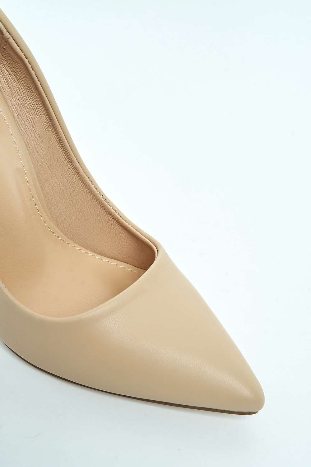 Gina Spool Heel Court Shoes in Nude Matt - Image 6