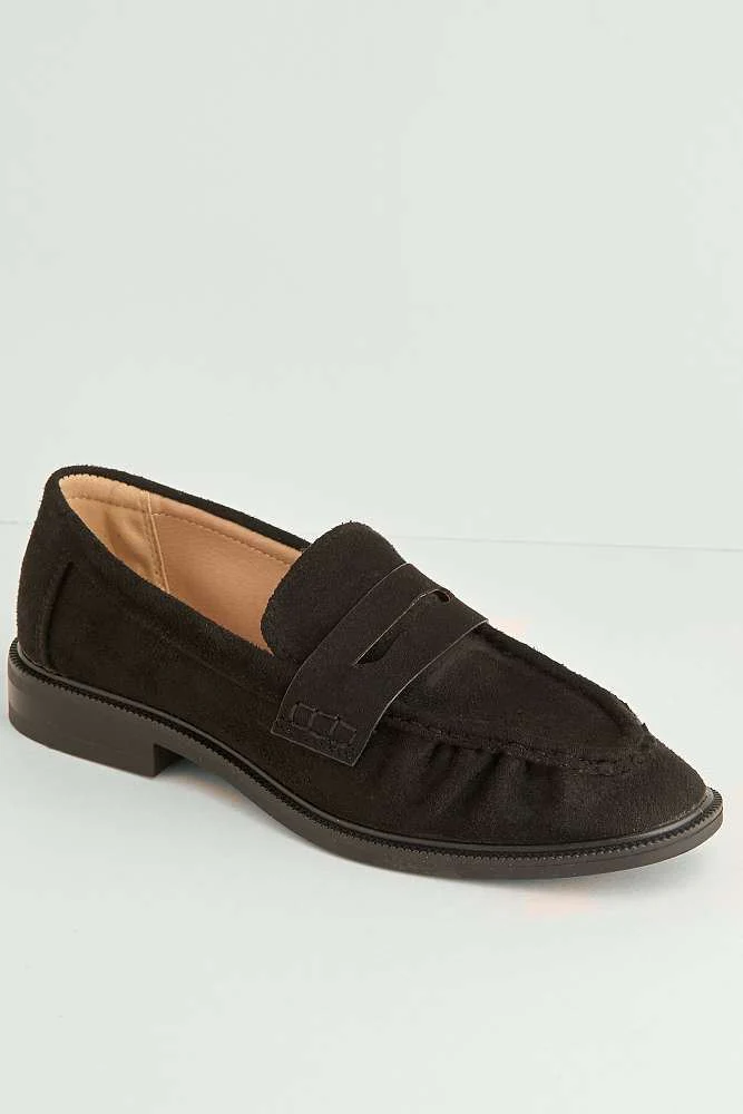 Haisley Plain Silp On Loafer With Band in Black Suede - Image 4