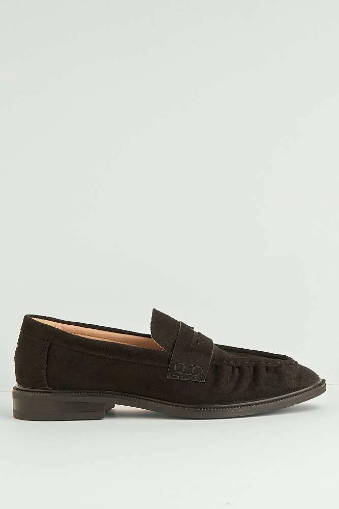 Haisley Plain Silp On Loafer With Band in Black Suede - Image 6