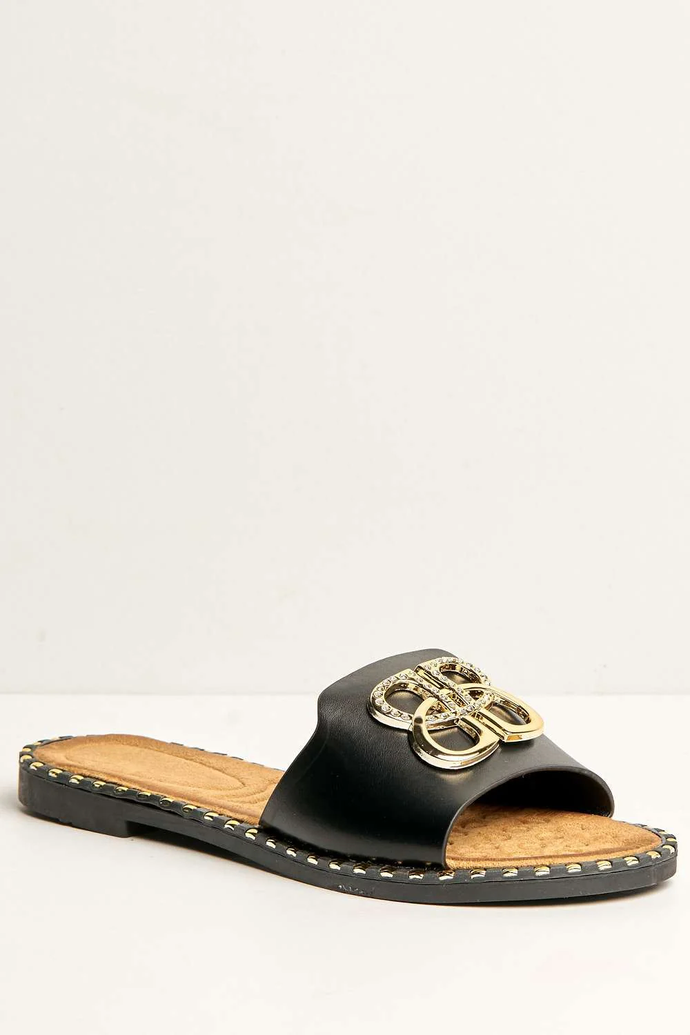 Iris Flat Circled Broach Sliders in Black - Image 4