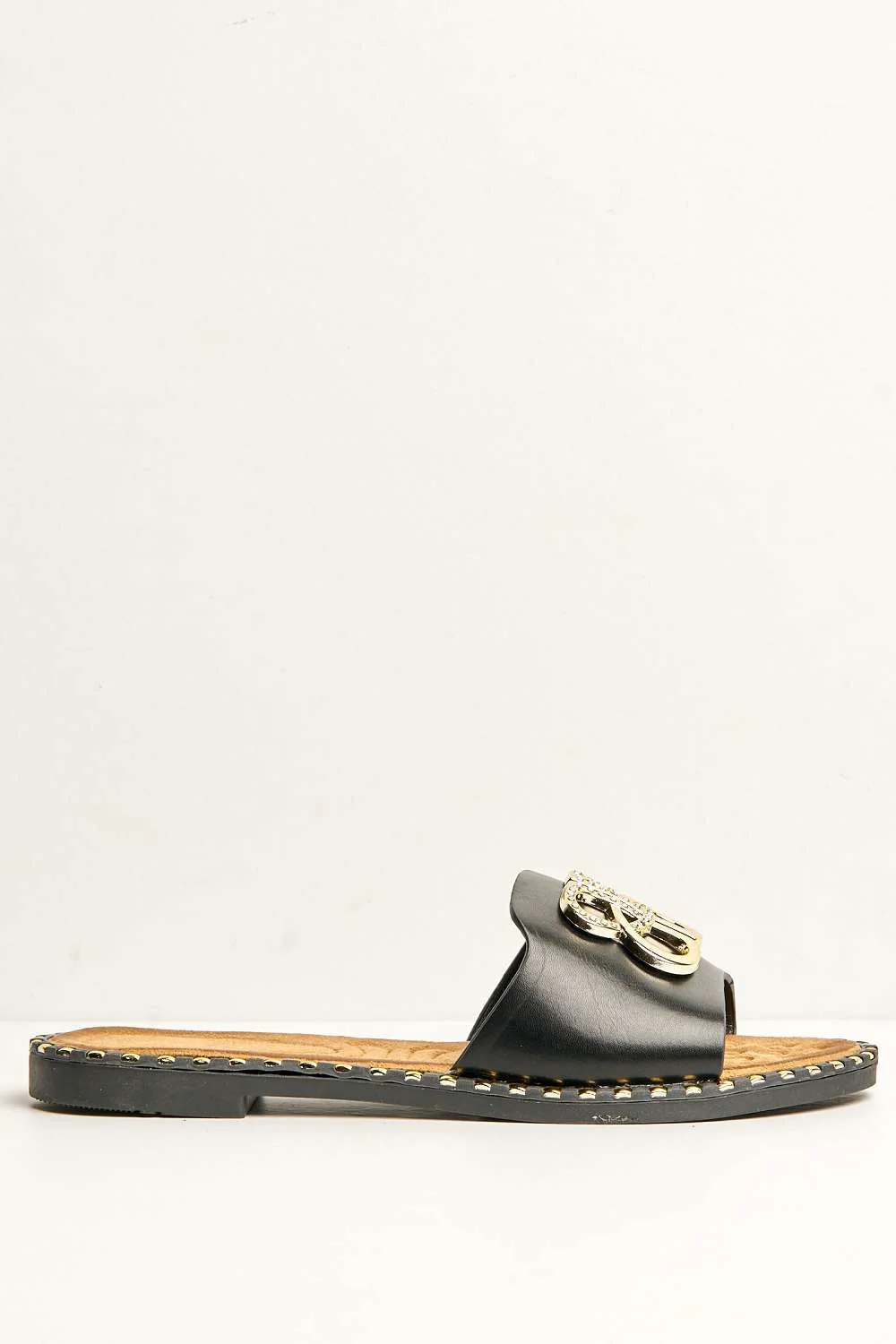 Iris Flat Circled Broach Sliders in Black - Image 5