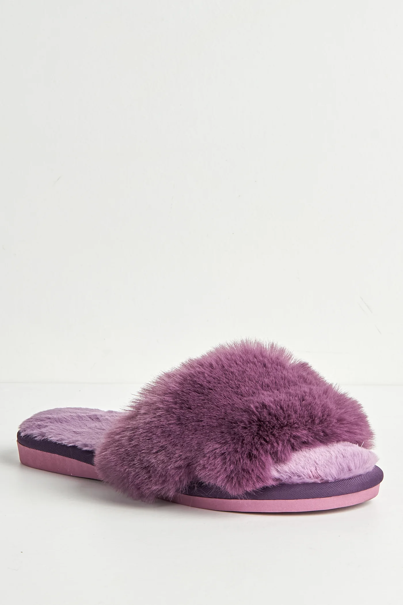 [ KL-4 ] [ Purple ] FLUFFY BAND SLIPPER - Image 5