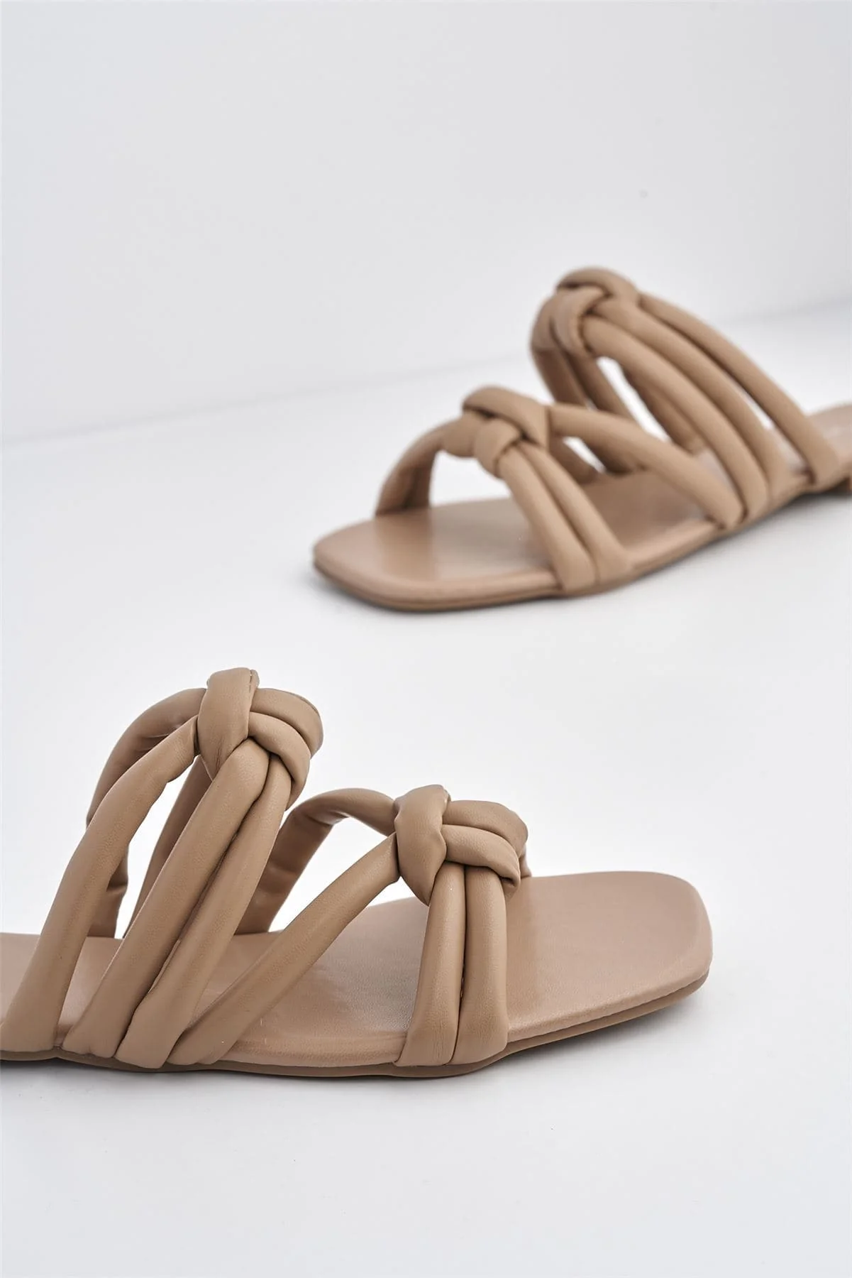 Knot Yours Flat Sandal in Mocha - Image 3