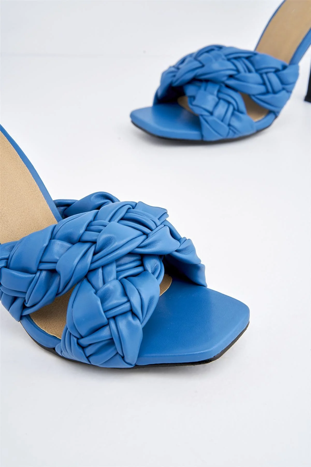 Sorell Plaited Crossover Strap Mule in Blue - Image 7