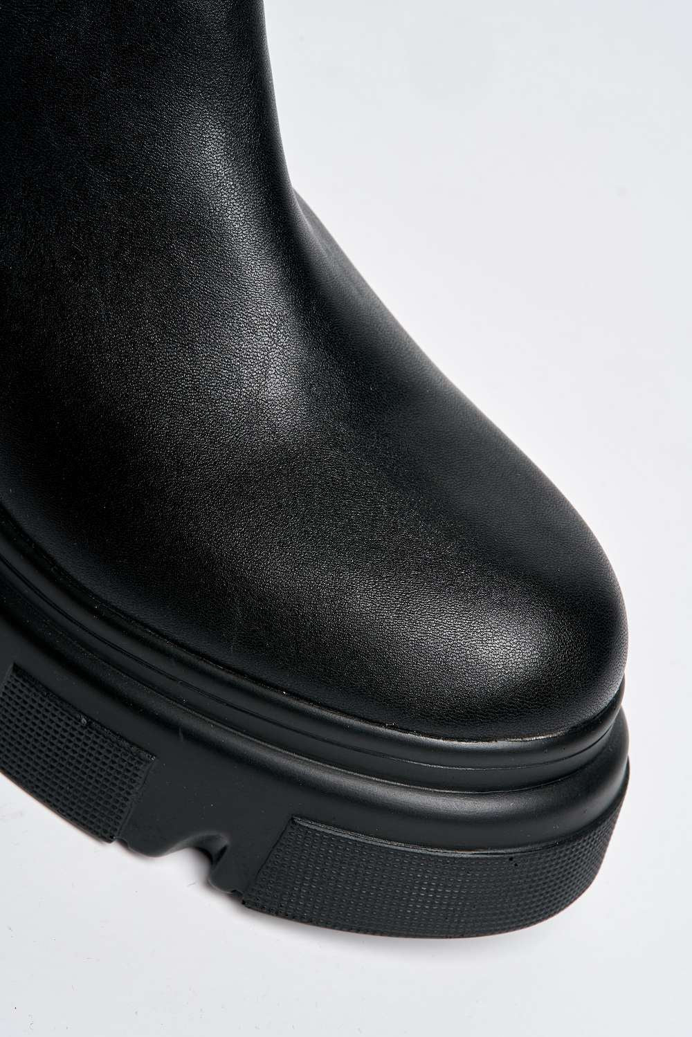 Laurrice Chunky Sole Knee High Boots in Black - Image 6
