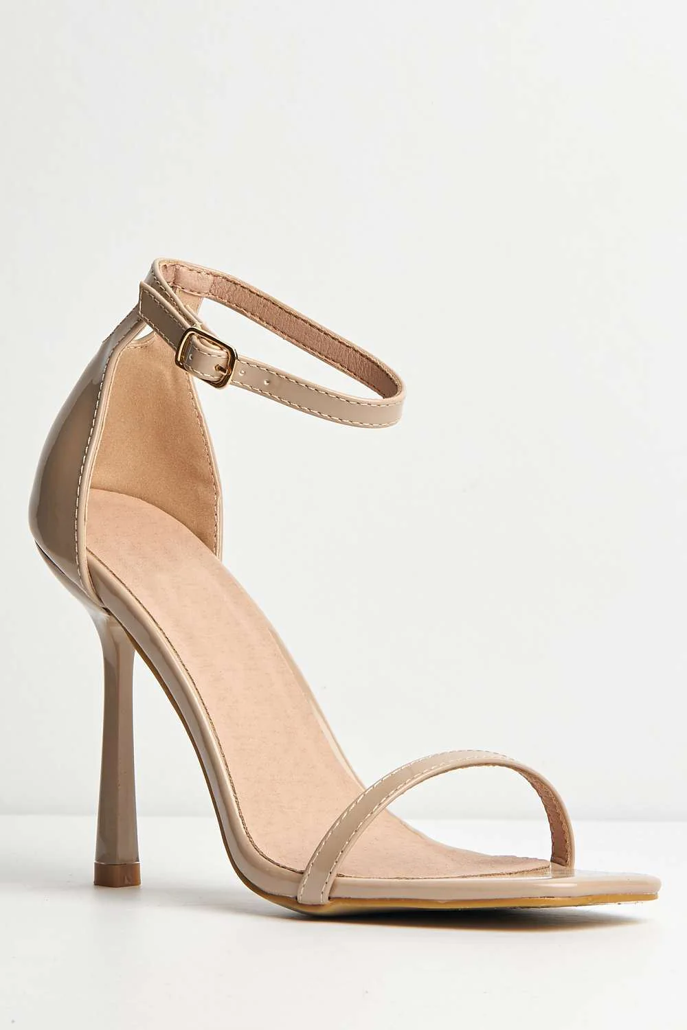 Lavz Ankle Strap Heels in Nude - Image 4