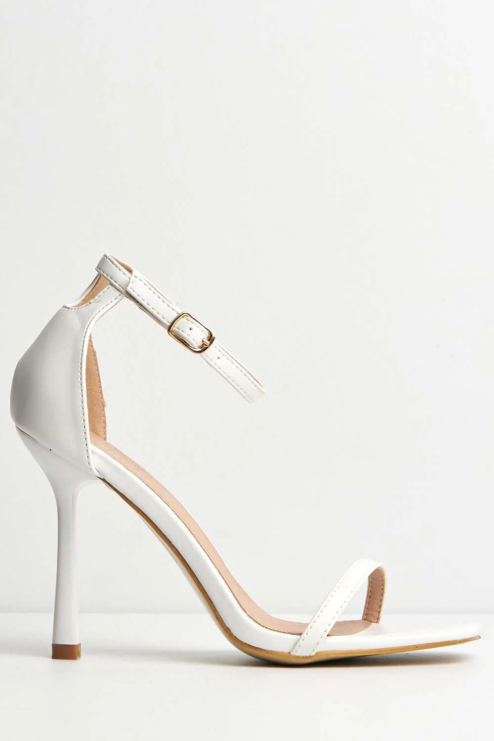 Lavz Ankle Strap Heels in White - Image 5