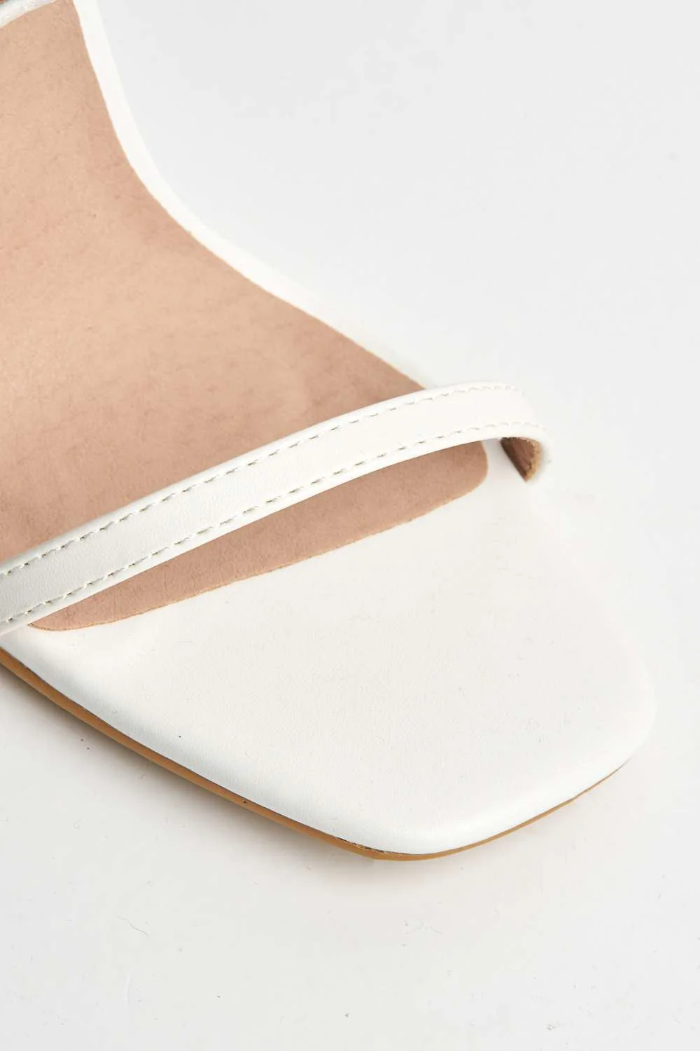 Lavz Ankle Strap Heels in White - Image 6