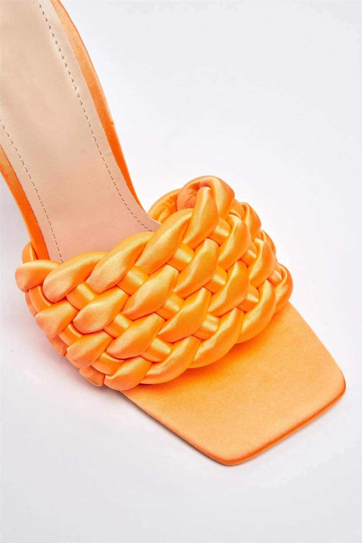 Lucca Plaited Band Square-toe Mule in Orange - Image 6
