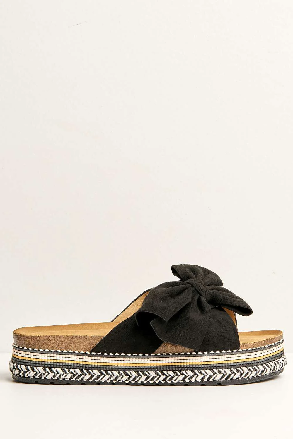 Lucia Crossover Knotted Bow Band Espadrilles in Black - Image 5