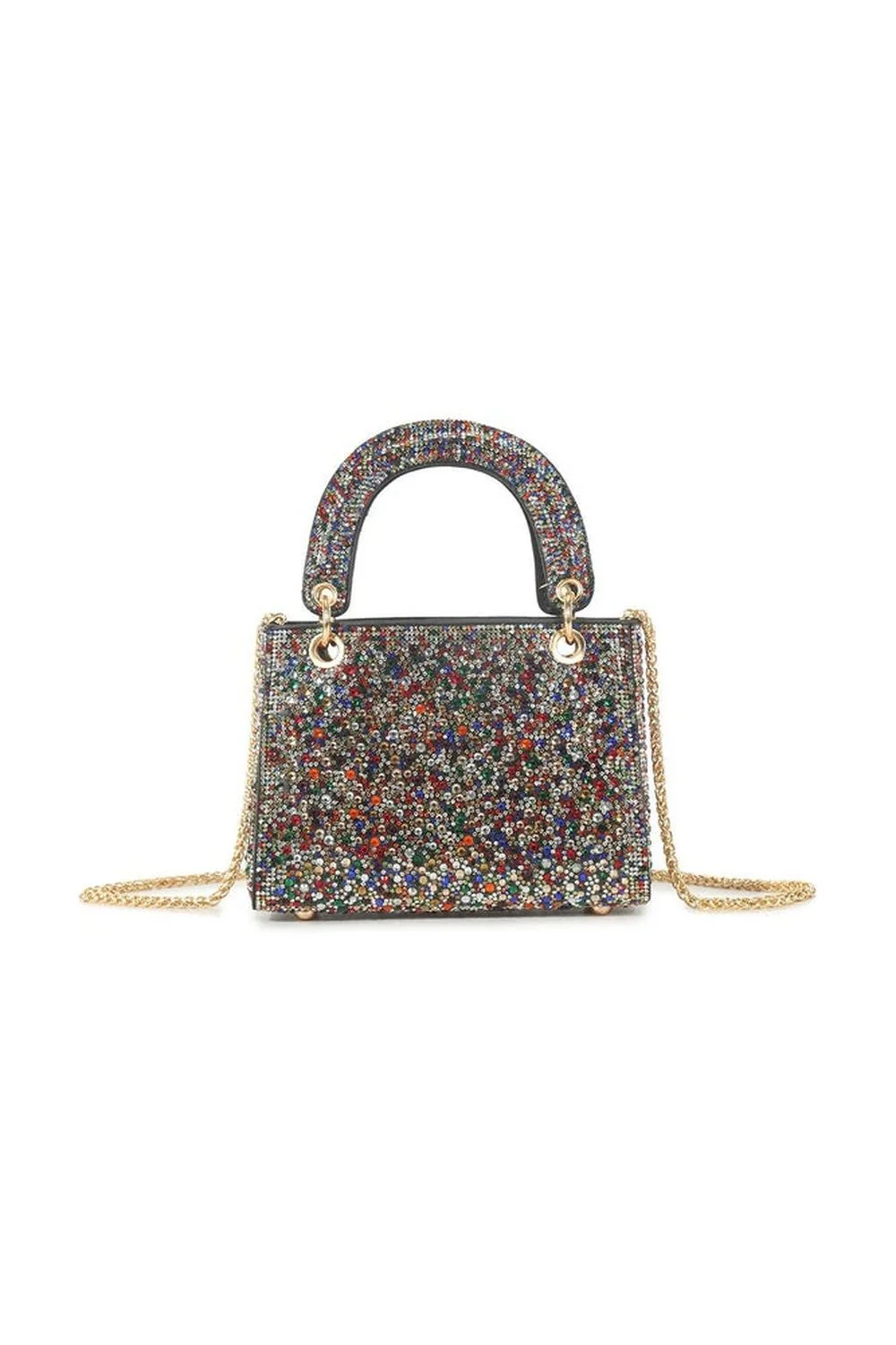 Maeve Diamante Embellished Handle Bag in Multicolour